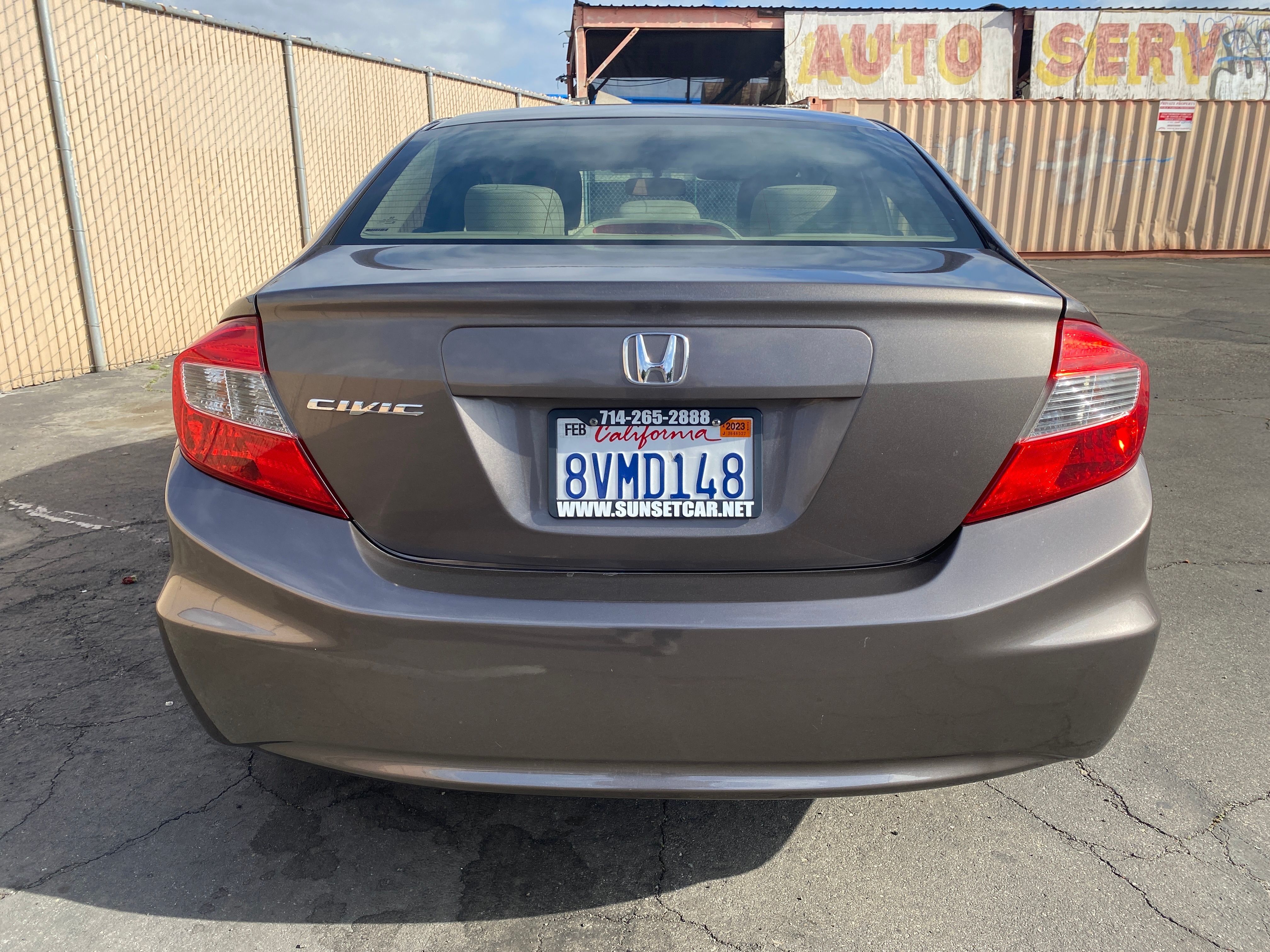 GREY, 2012 HONDA CIVIC Thumnail Image 6