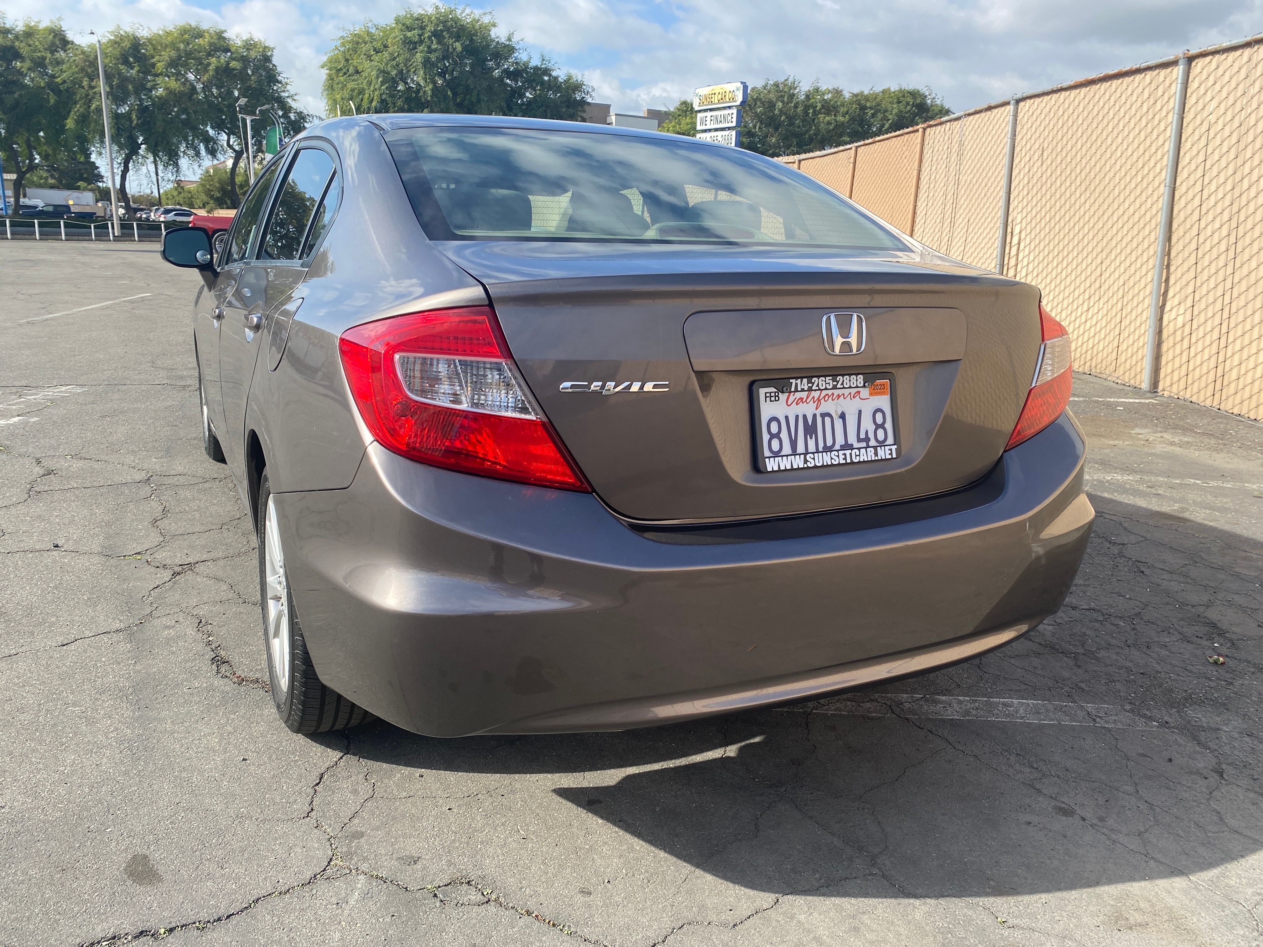 GREY, 2012 HONDA CIVIC Thumnail Image 7