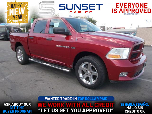 RED, 2012 RAM 1500 CREW CAB Image 