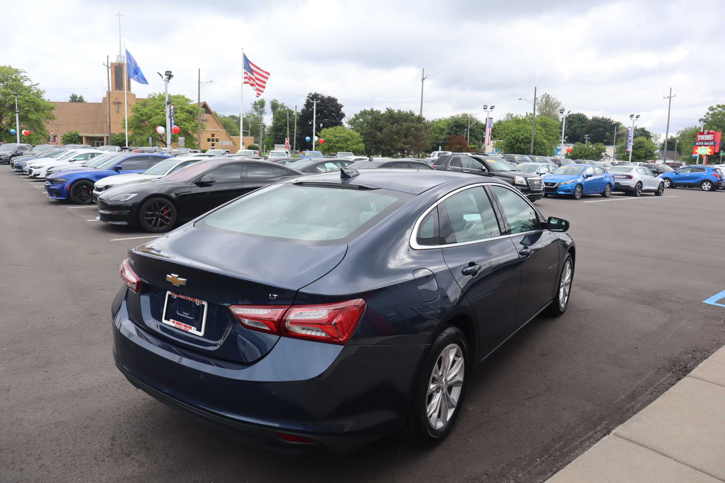 BLUE, 2020 CHEVROLET MALIBU Thumnail Image 4