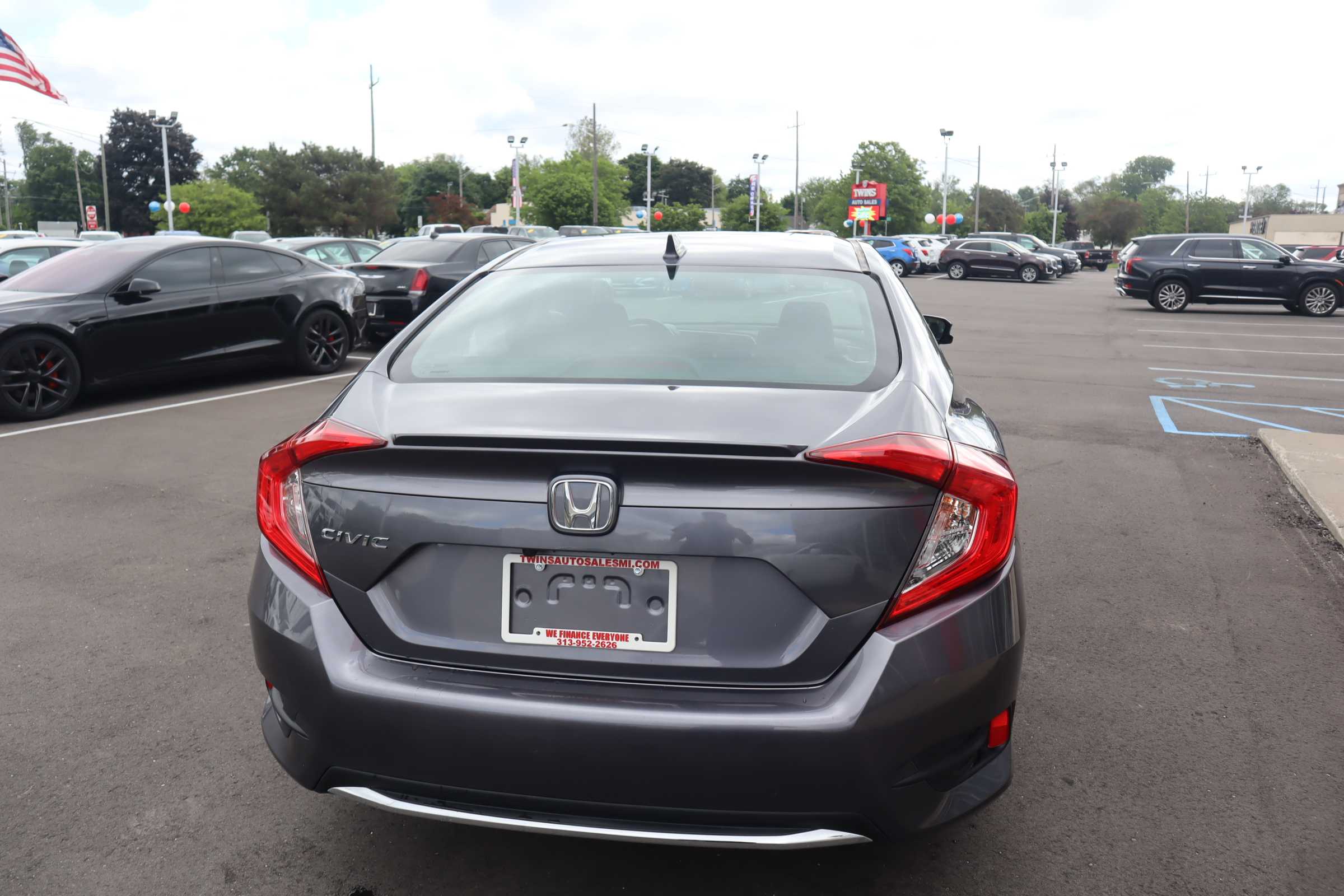 GRAY, 2021 HONDA CIVIC Thumnail Image 3