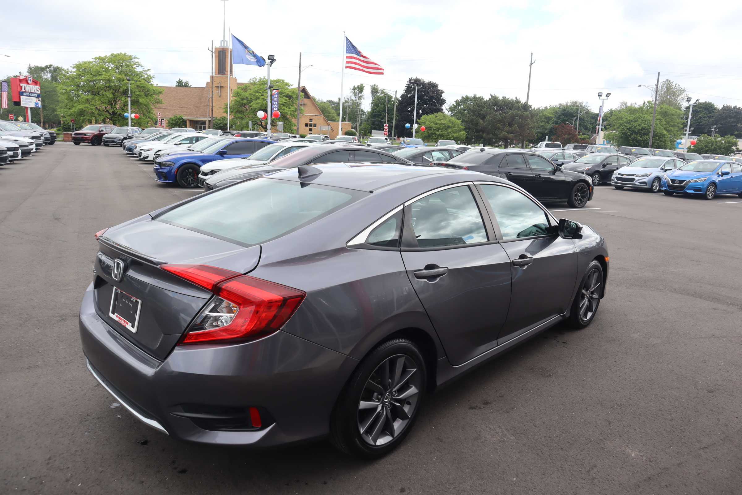 GRAY, 2021 HONDA CIVIC Thumnail Image 4