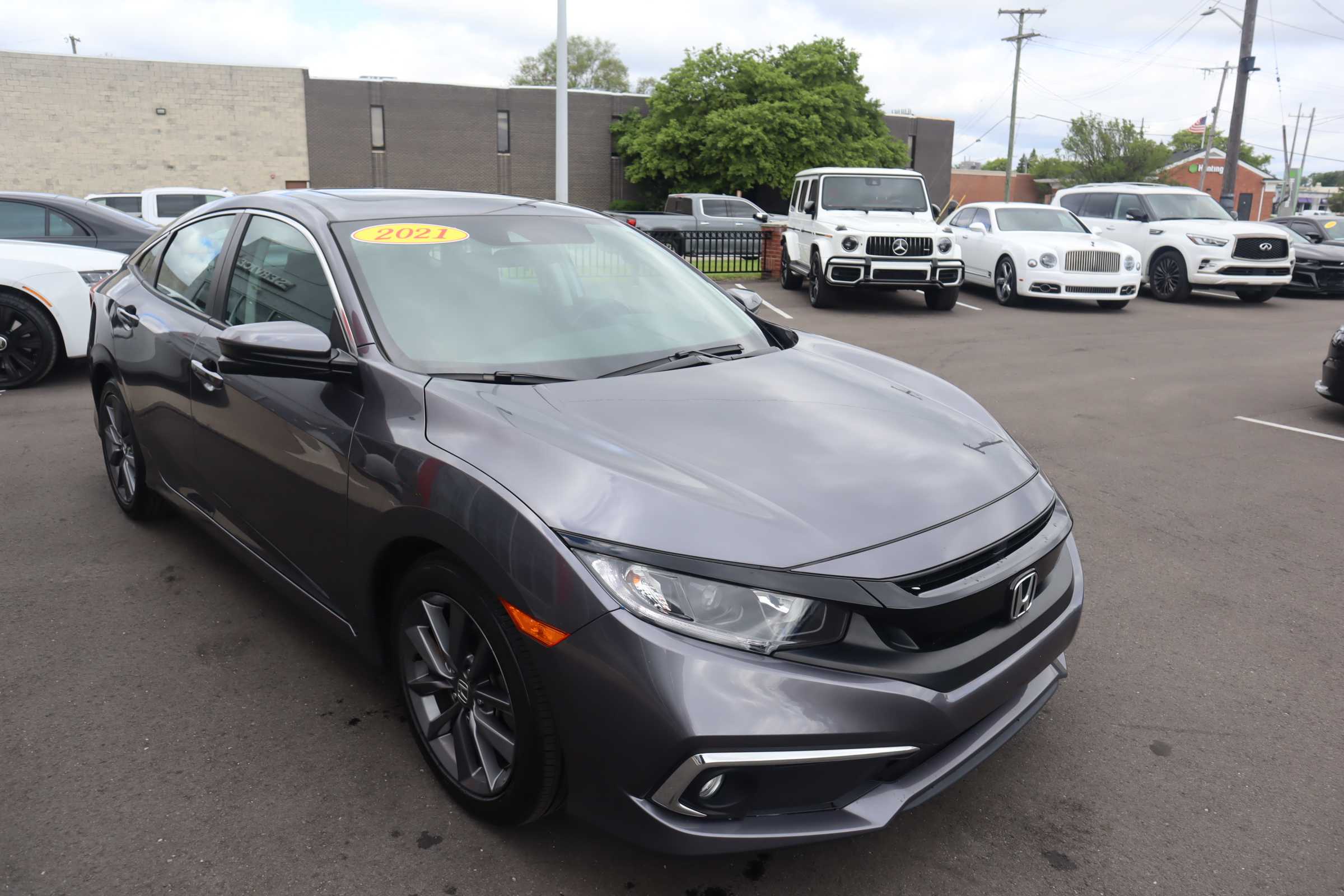 GRAY, 2021 HONDA CIVIC Thumnail Image 5
