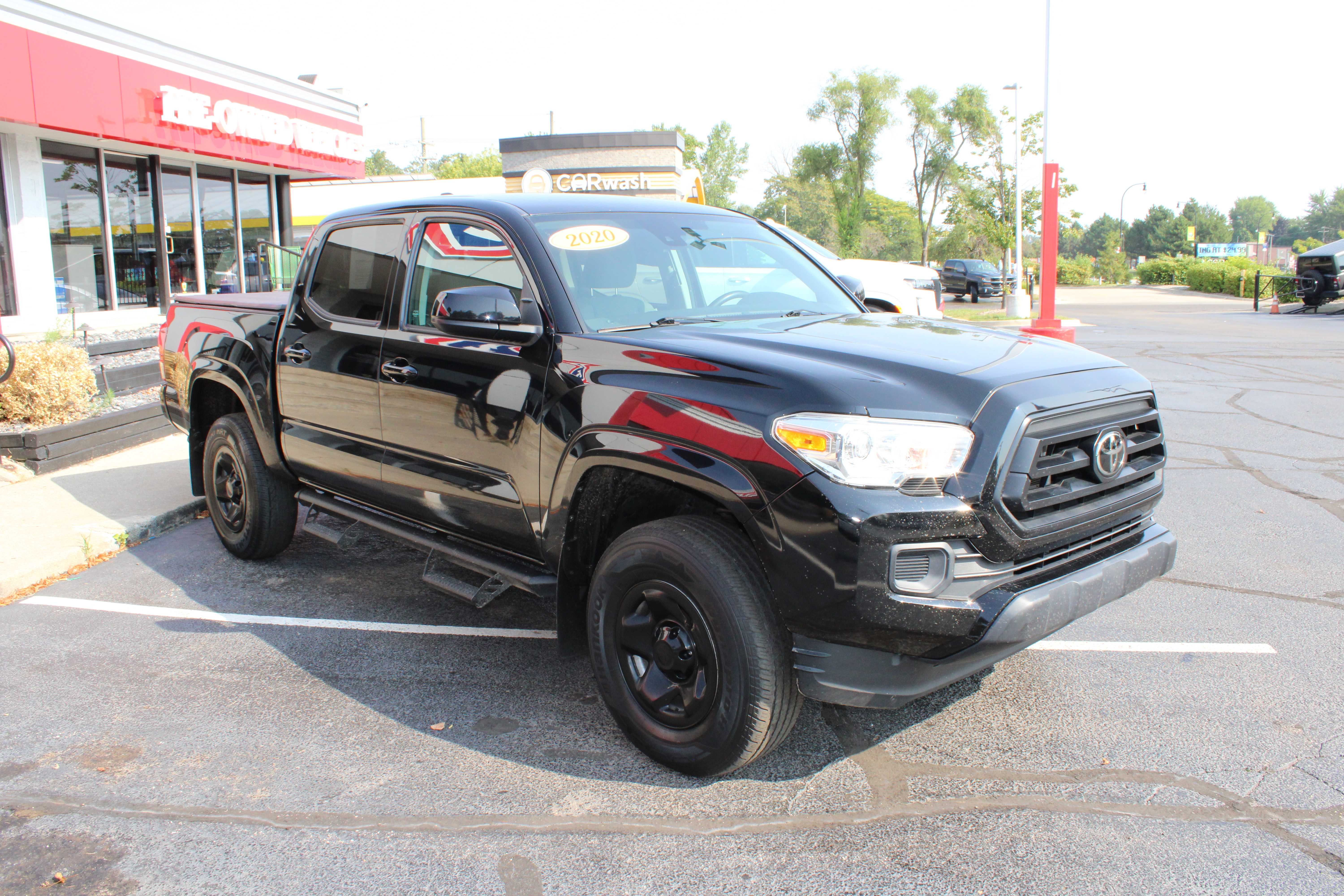 BLACK, 2020 TOYOTA TACOMA DOUBLE CAB Thumnail Image 4