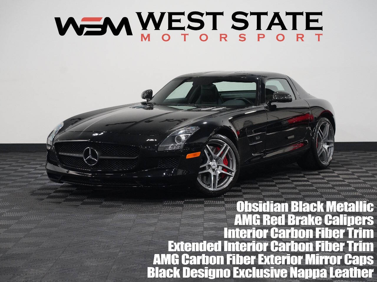 OBSIDIAN BLACK METALLIC, 2012 MERCEDES-BENZ SLS-CLASS Image 