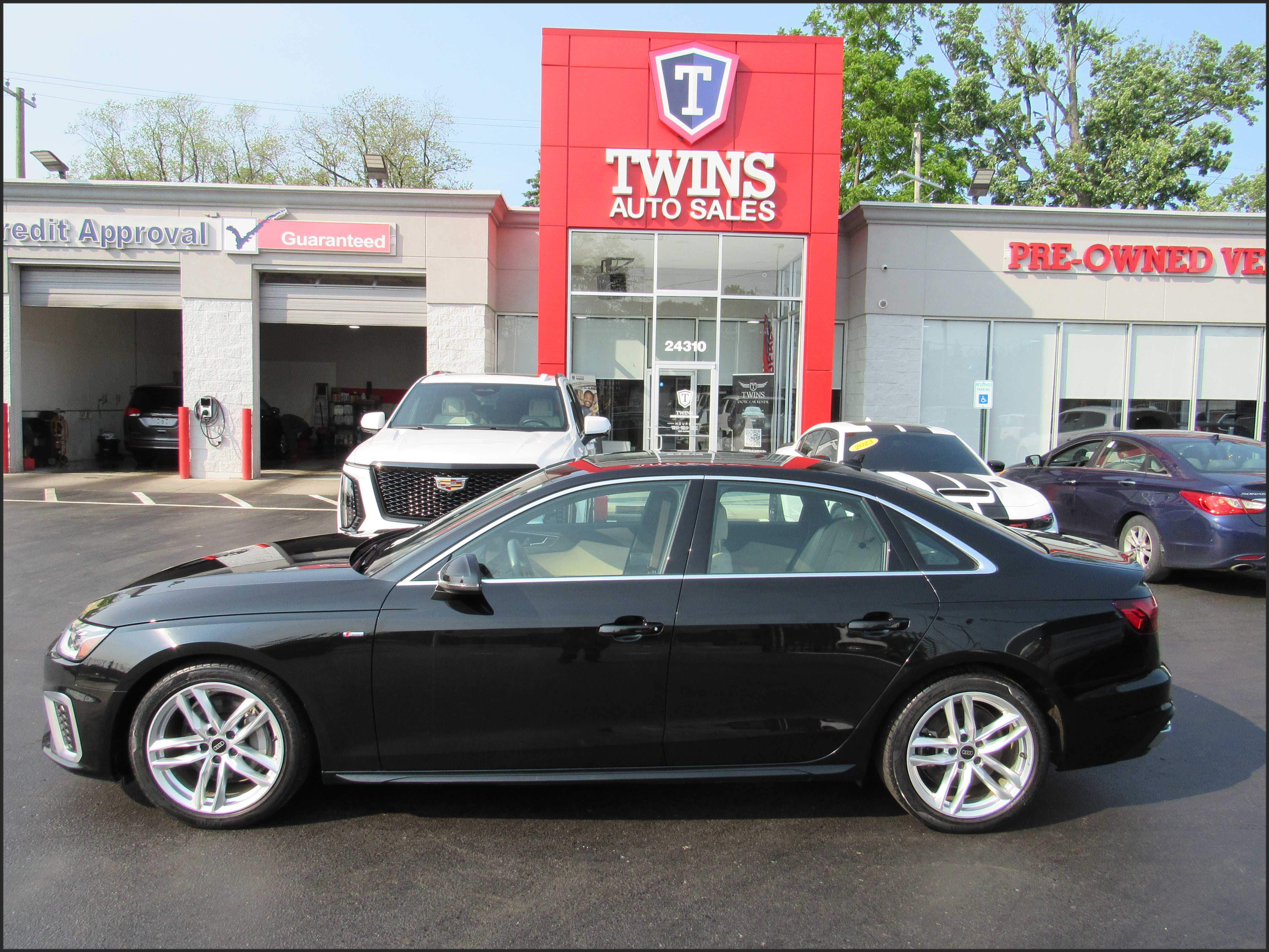 BLACK, 2022 AUDI A4 Thumnail Image 1