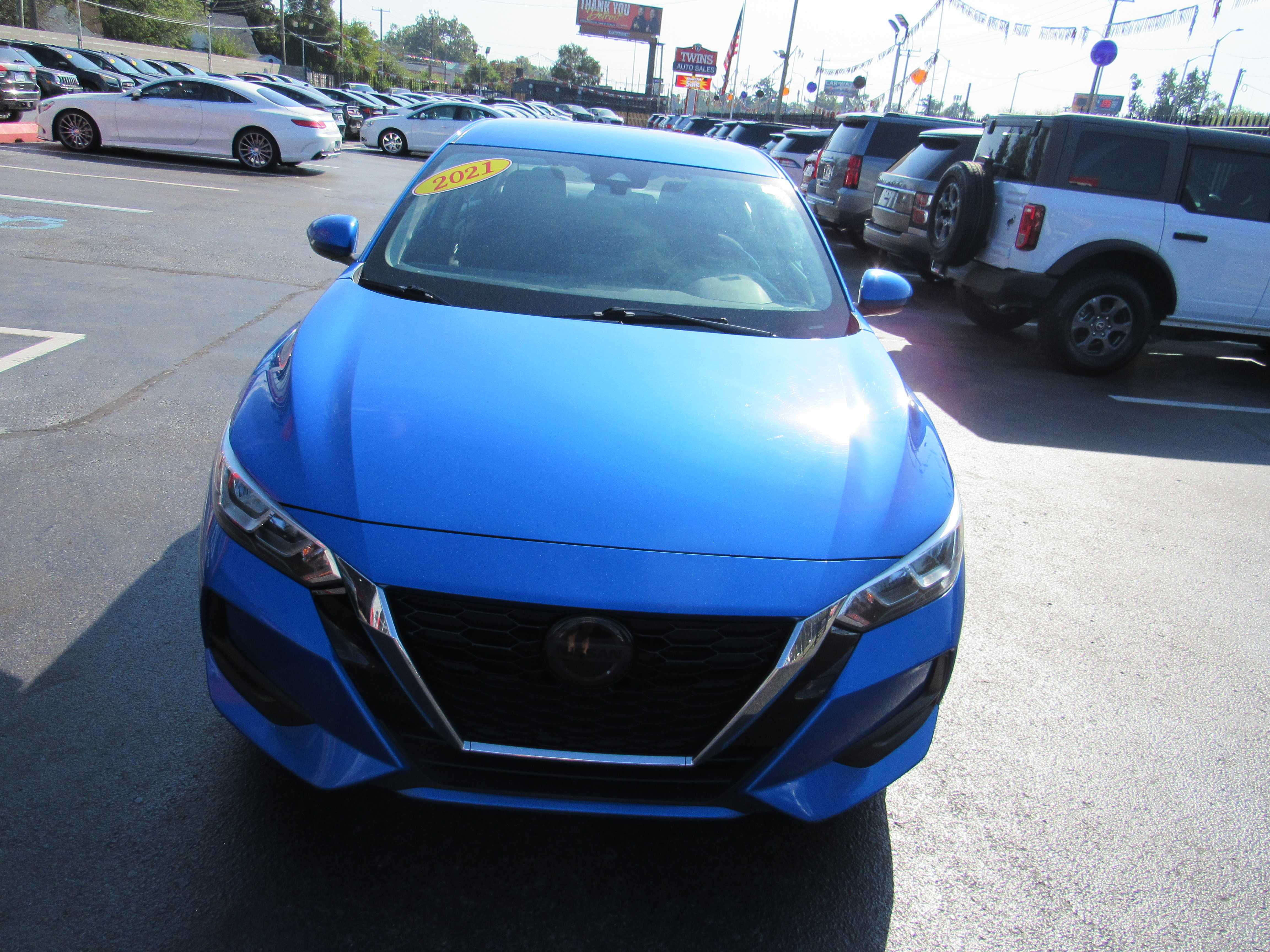 BLUE, 2021 NISSAN SENTRA Thumnail Image 3