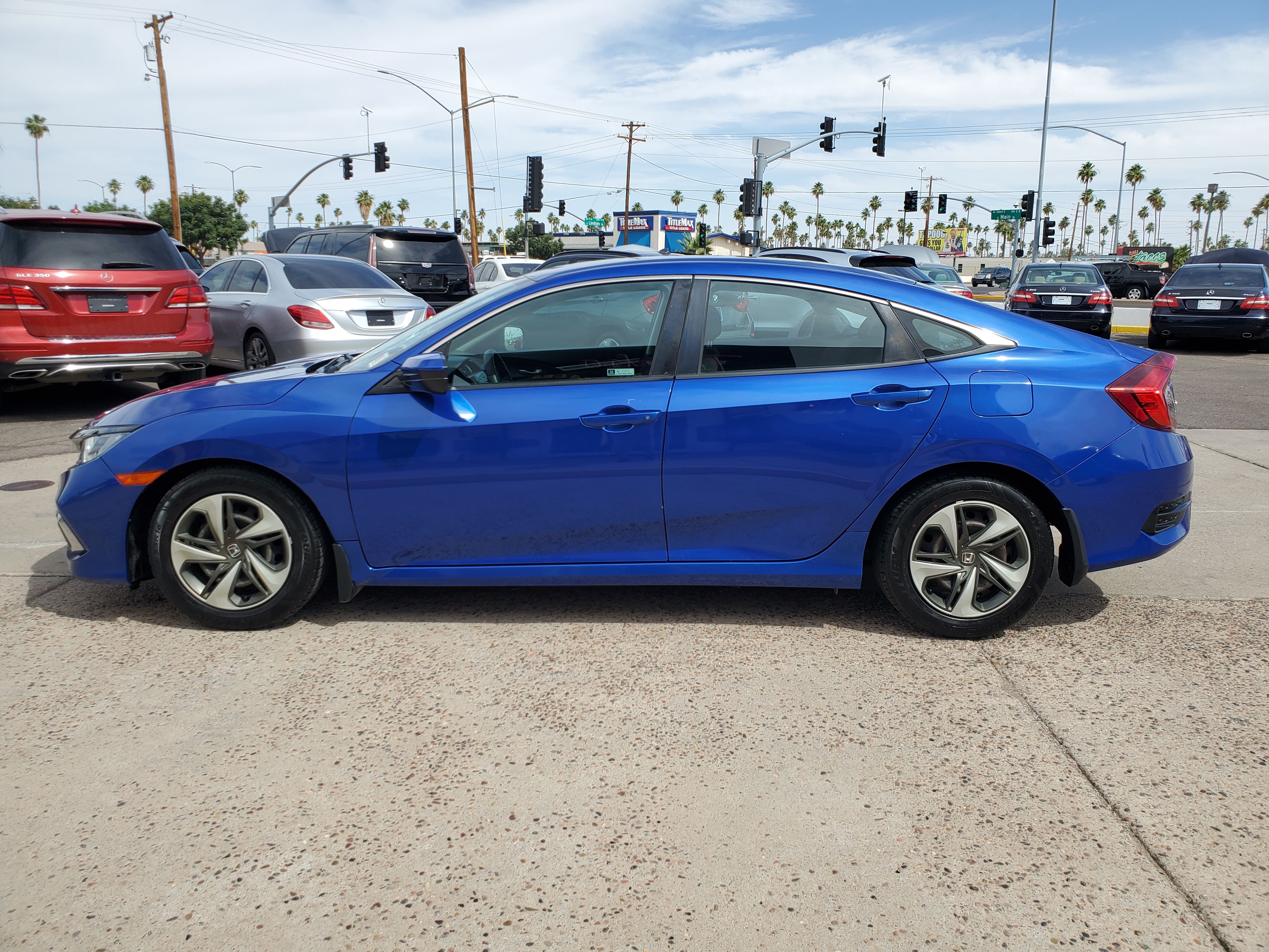 BLUE, 2020 HONDA CIVIC Image 2