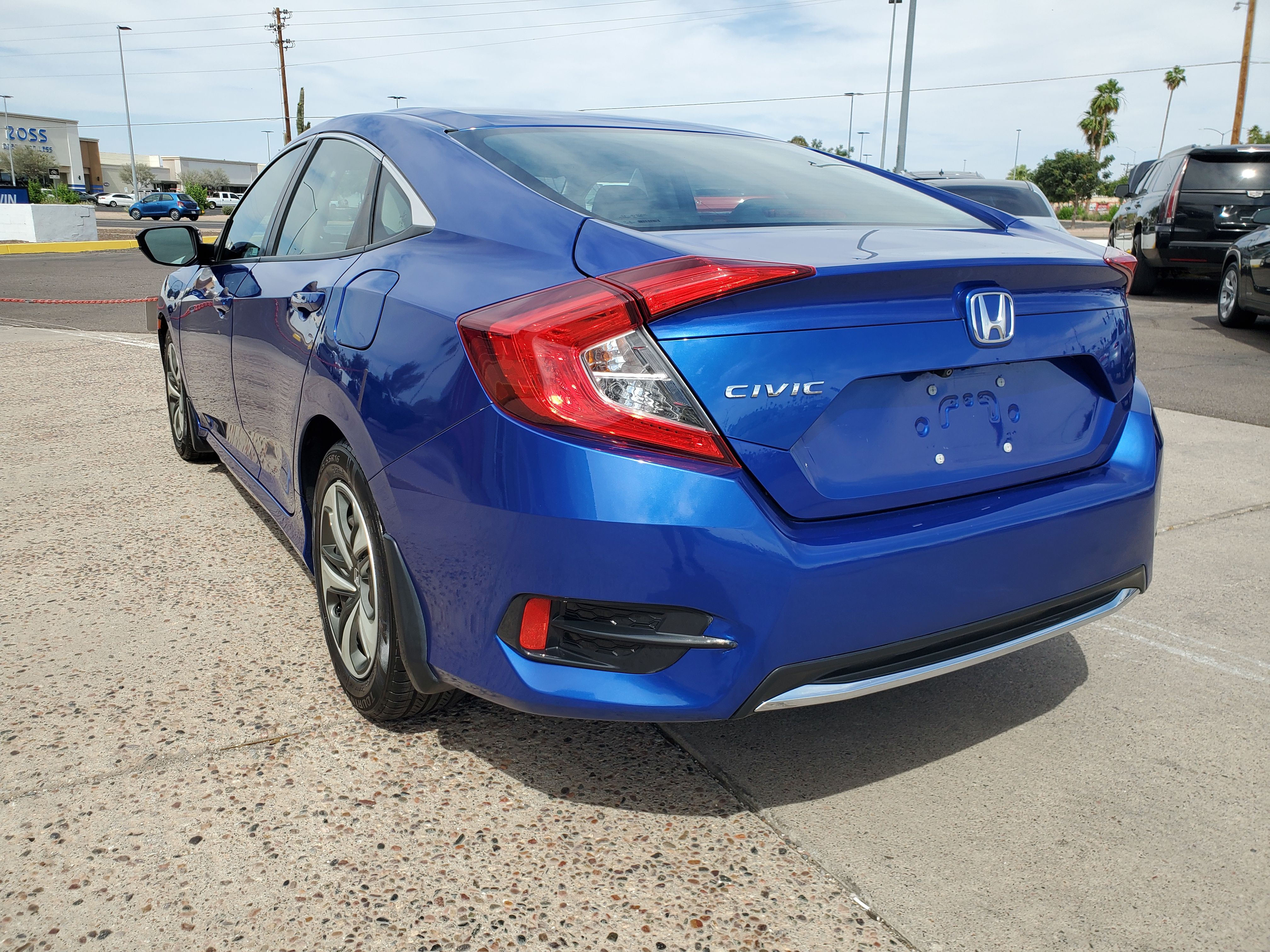 BLUE, 2020 HONDA CIVIC Image 3