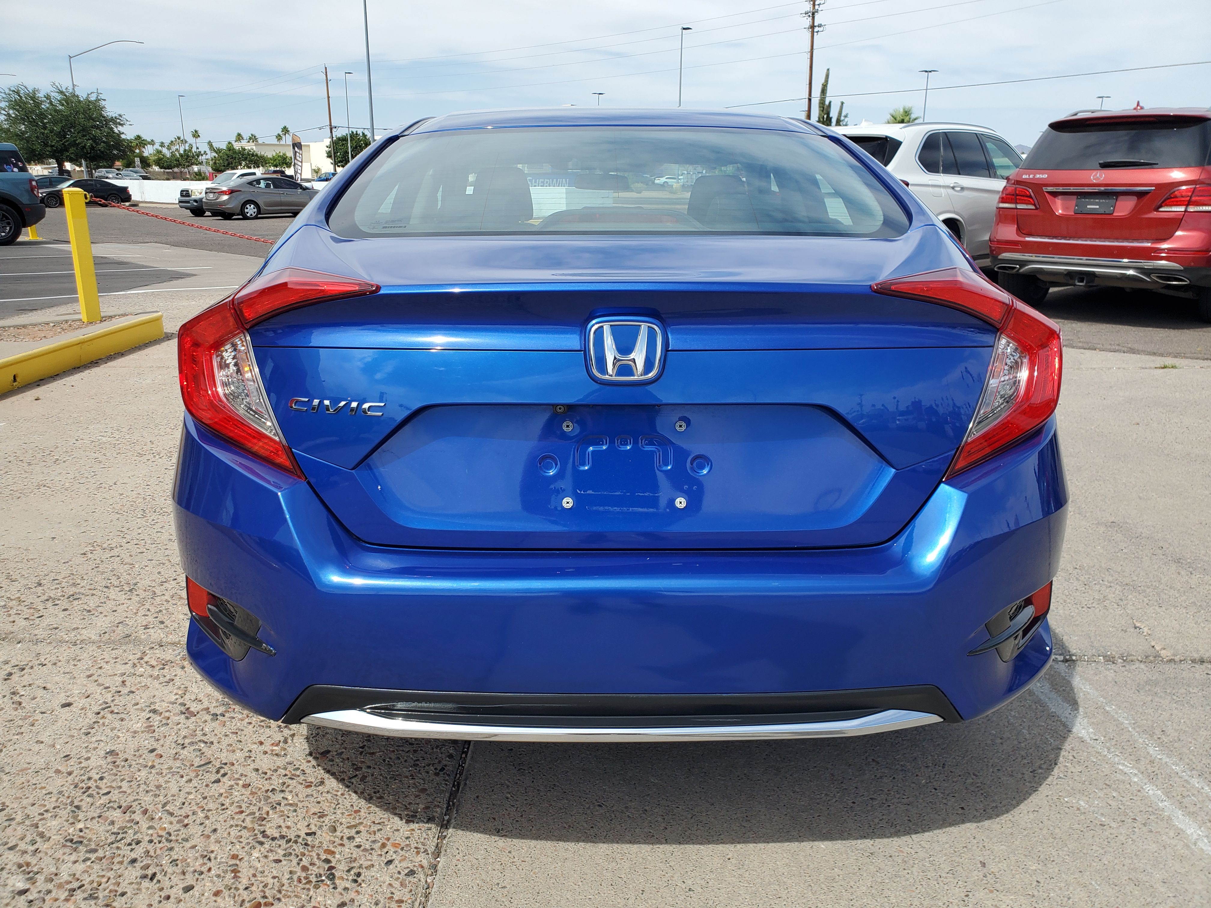 BLUE, 2020 HONDA CIVIC Image 4