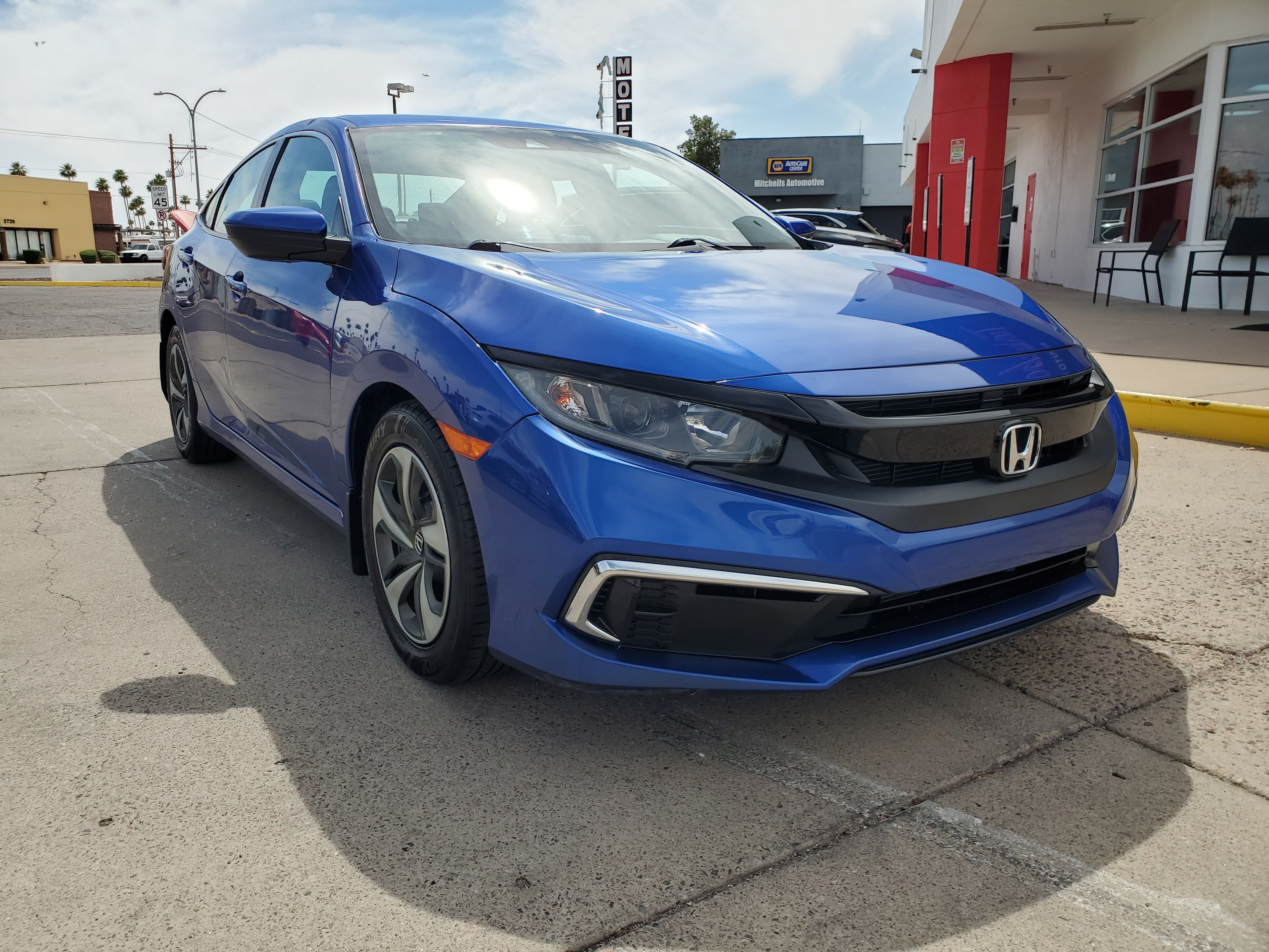 BLUE, 2020 HONDA CIVIC Image 7