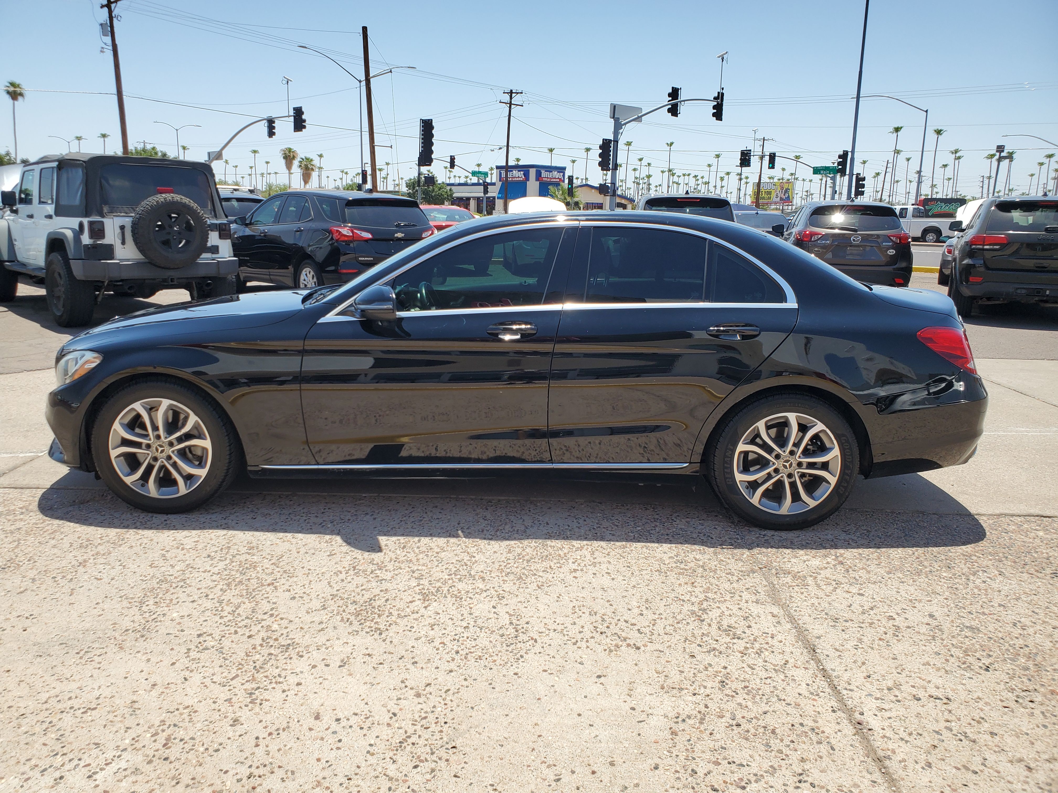 BLACK, 2018 MERCEDES-BENZ C-CLASS Image 2