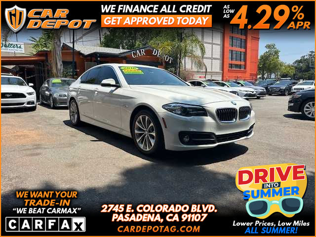 WHITE, 2016 BMW 5 SERIES Image 