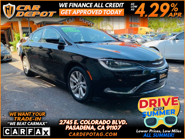 BLACK, 2016 CHRYSLER 200 Image 