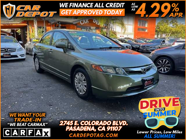 GREEN, 2008 HONDA CIVIC Image 