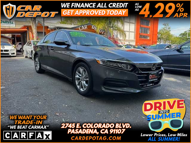 GRAY, 2019 HONDA ACCORD Image 1