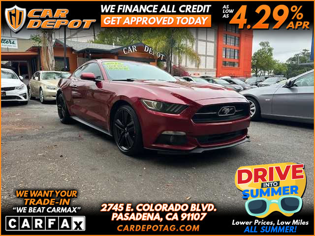 BURGUNDY, 2015 FORD MUSTANG Image 