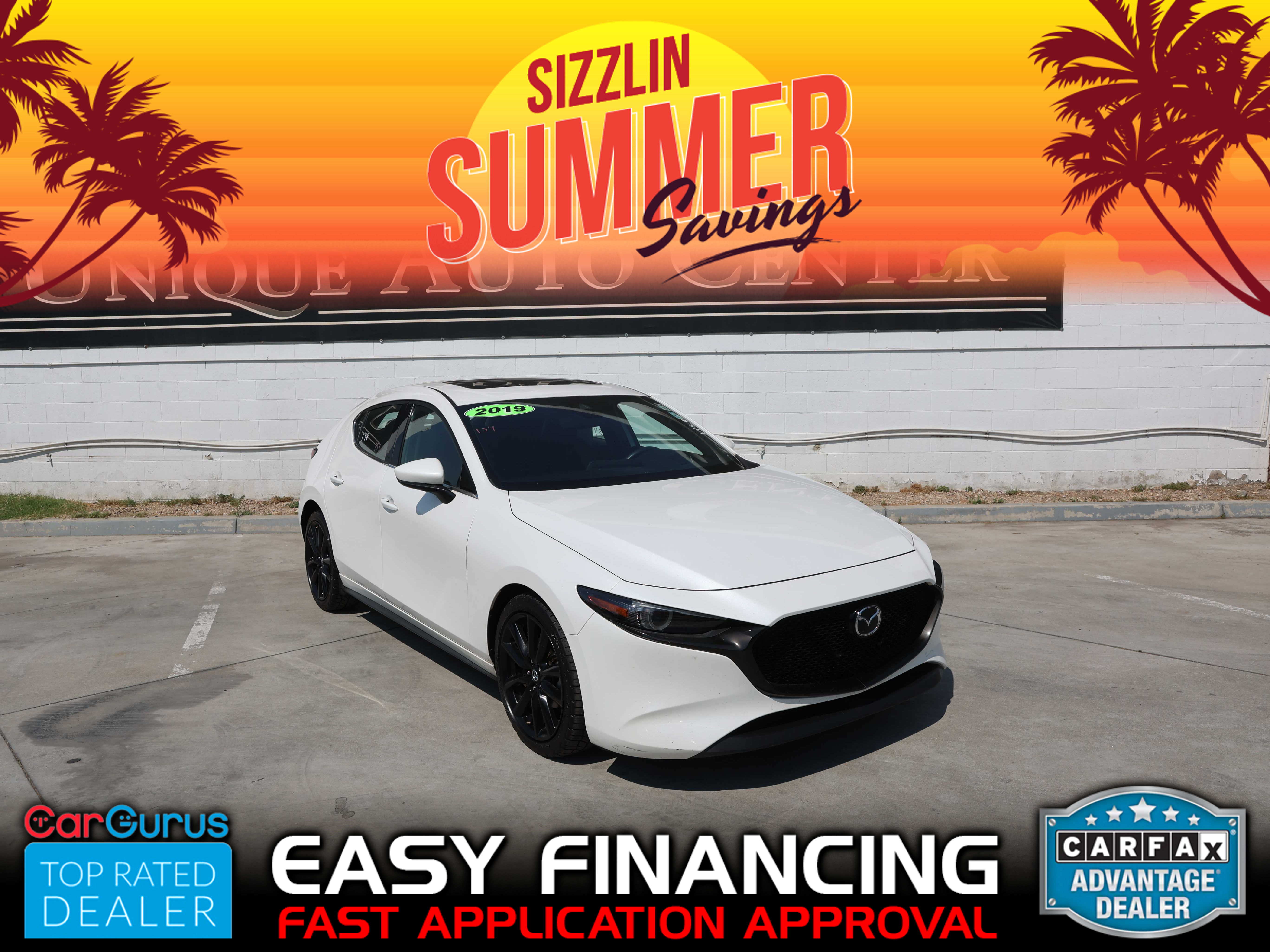 WHITE, 2019 MAZDA MAZDA3 Image 