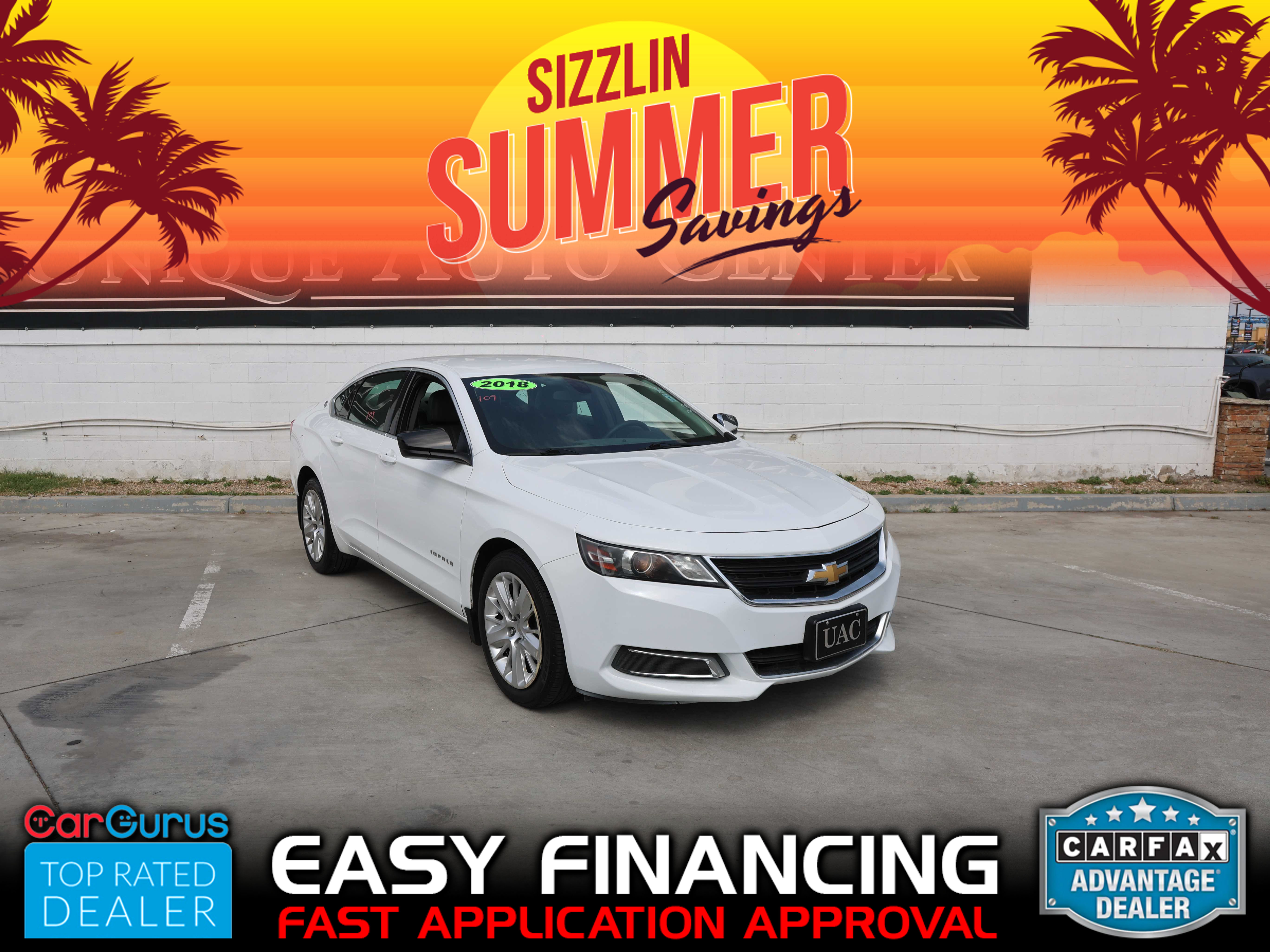 WHITE, 2018 CHEVROLET IMPALA Thumnail Image 1