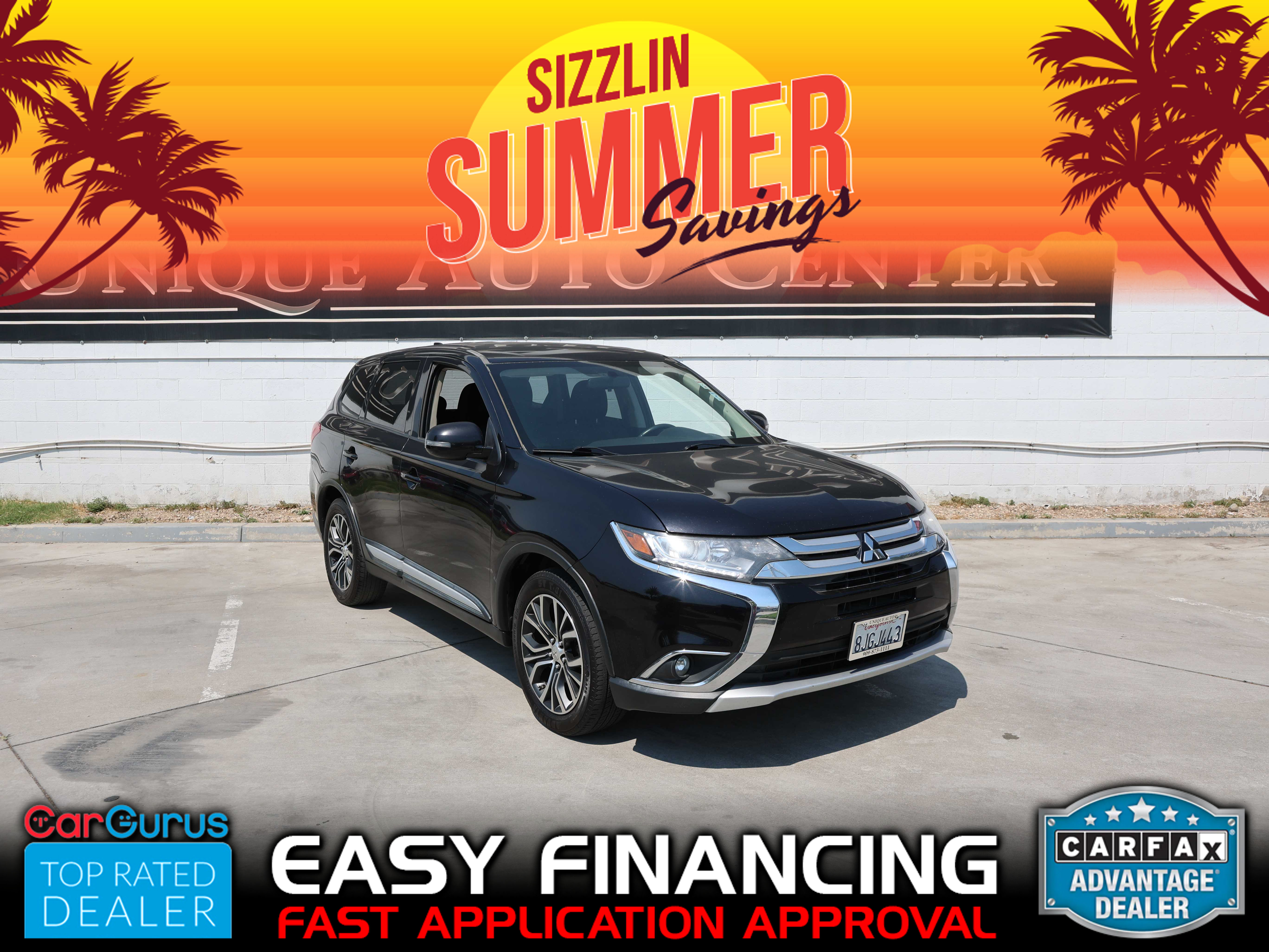 BLACK, 2017 MITSUBISHI OUTLANDER Thumnail Image 1