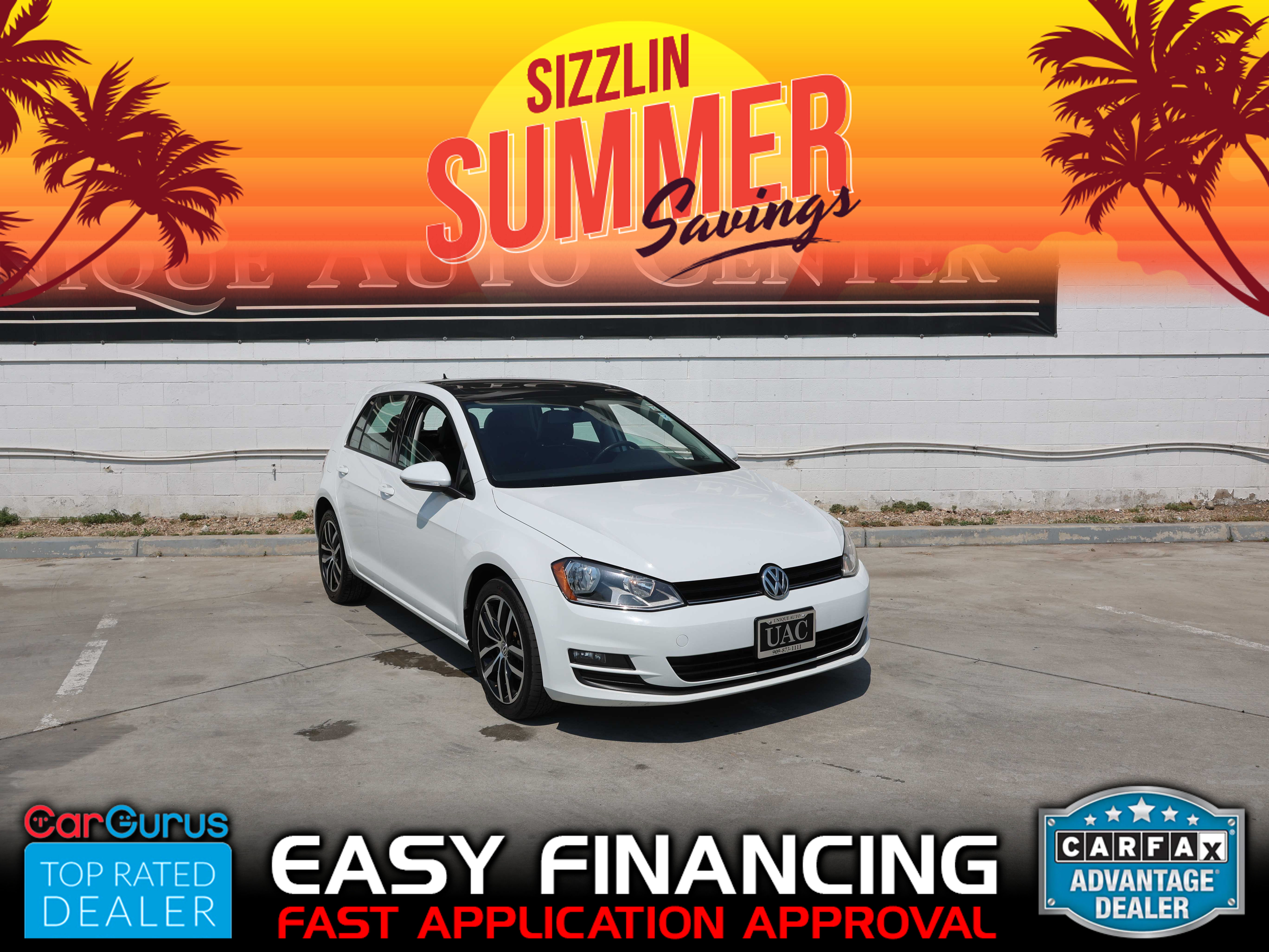 WHITE, 2016 VOLKSWAGEN GOLF Thumnail Image 1