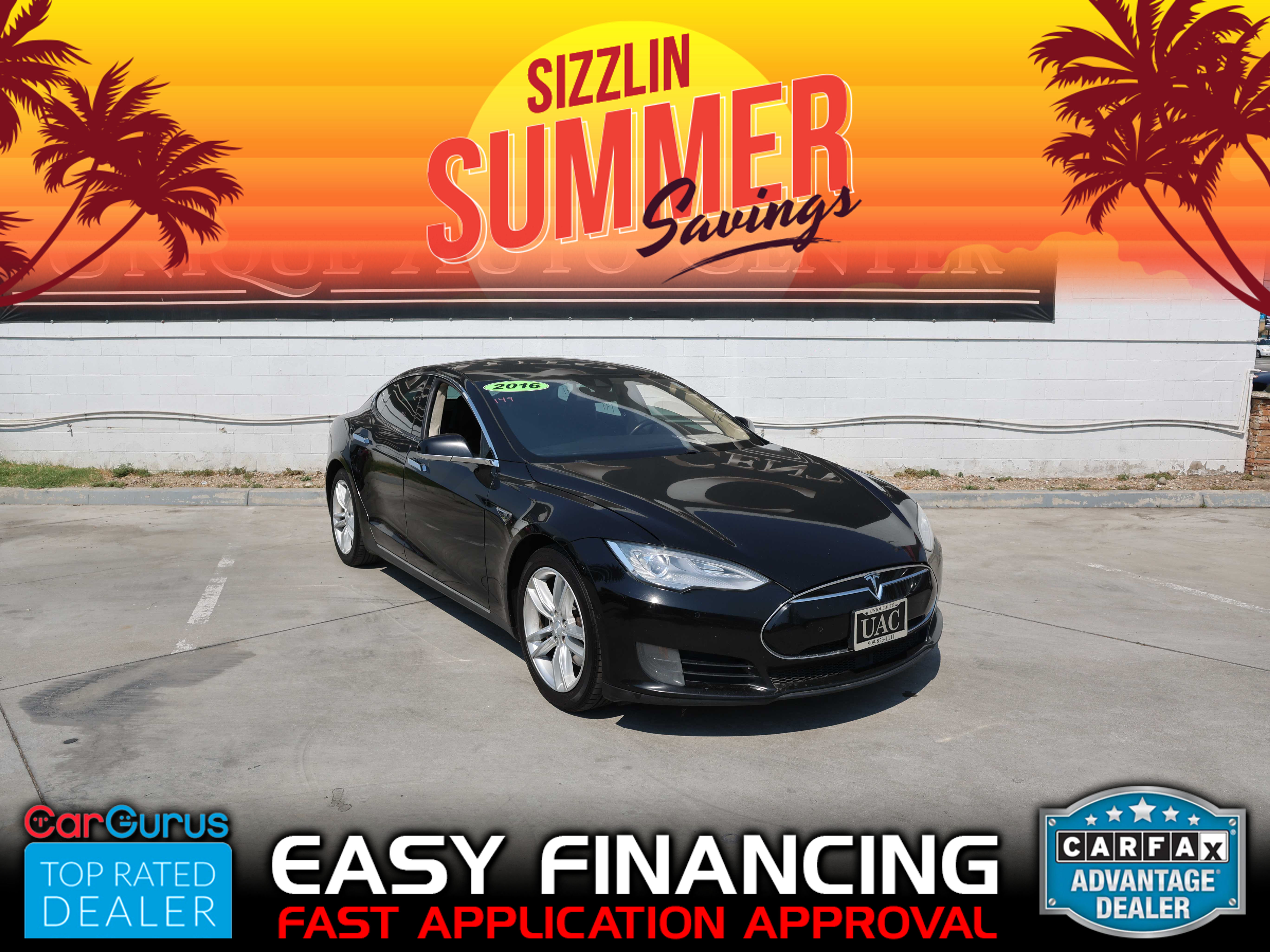 BLACK, 2016 TESLA MODEL S Thumnail Image 1