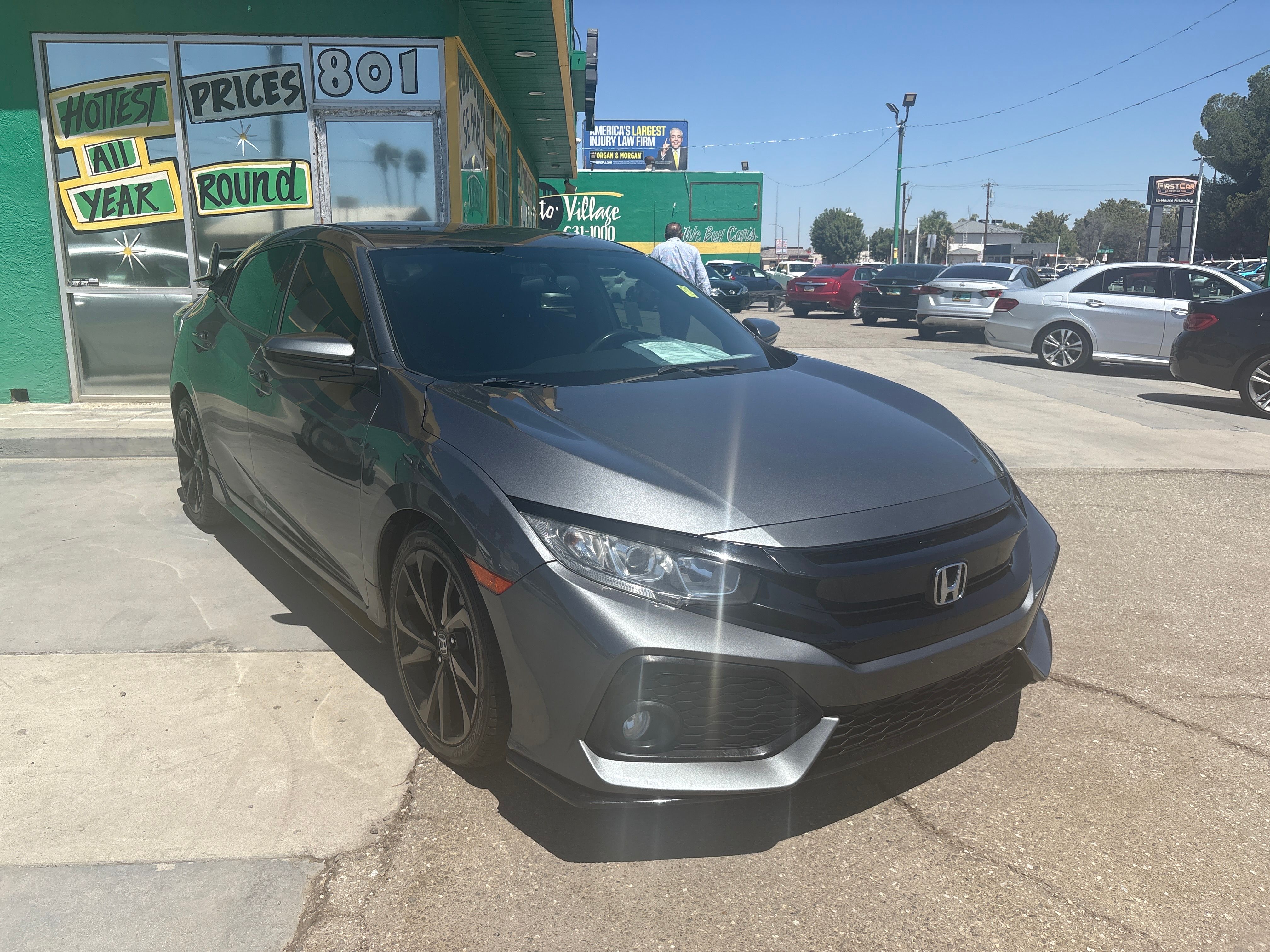 GRAY, 2018 HONDA CIVIC Thumnail Image 3