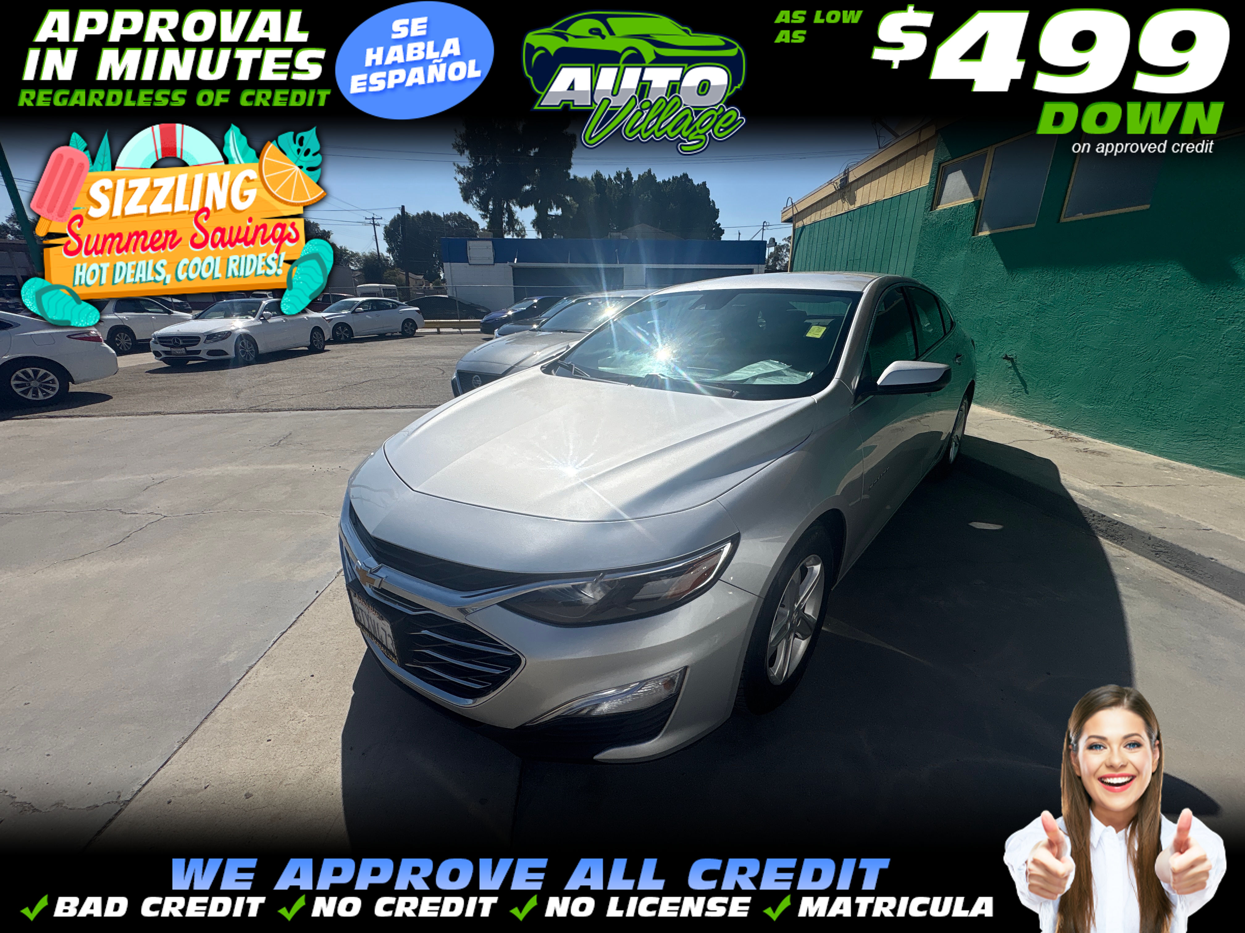 SILVER, 2021 CHEVROLET MALIBU Image 