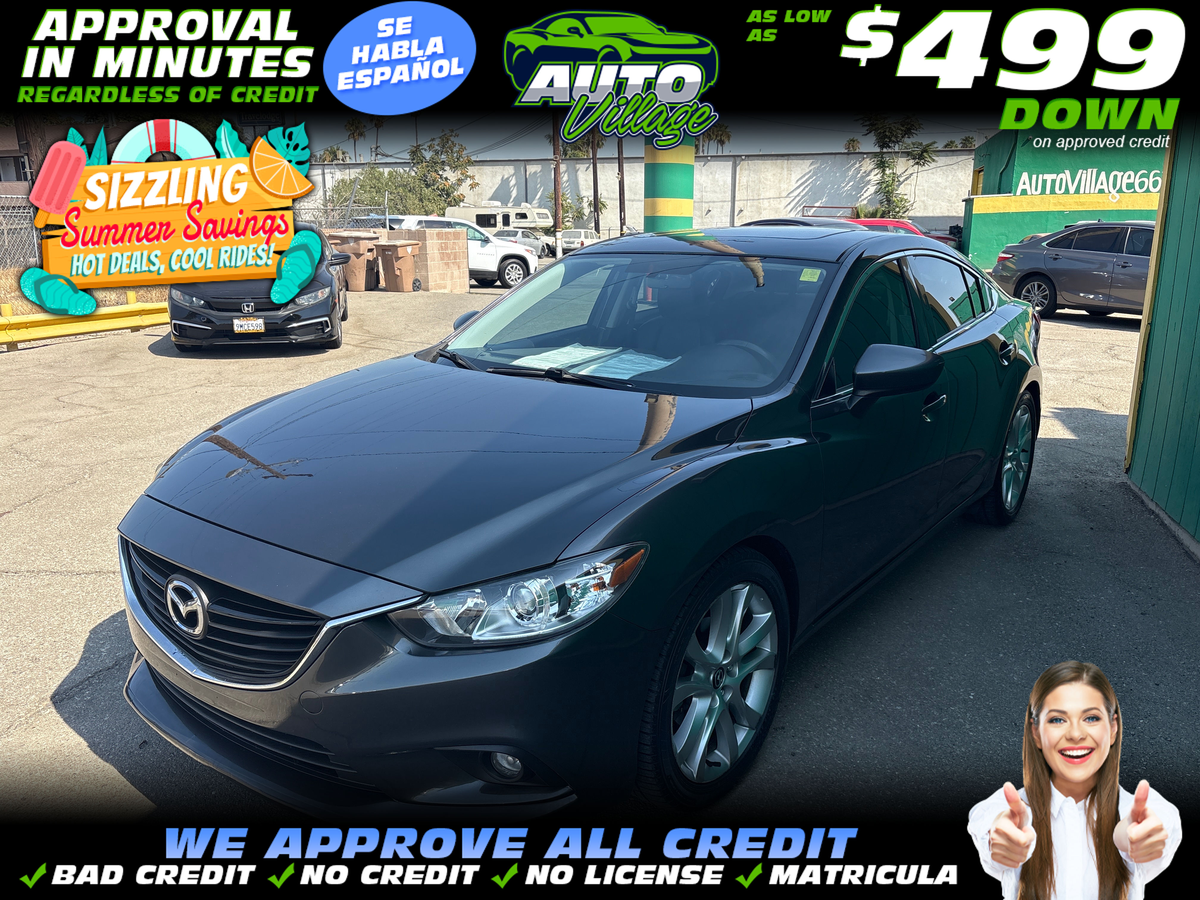 GRAY, 2015 MAZDA MAZDA6 Image 
