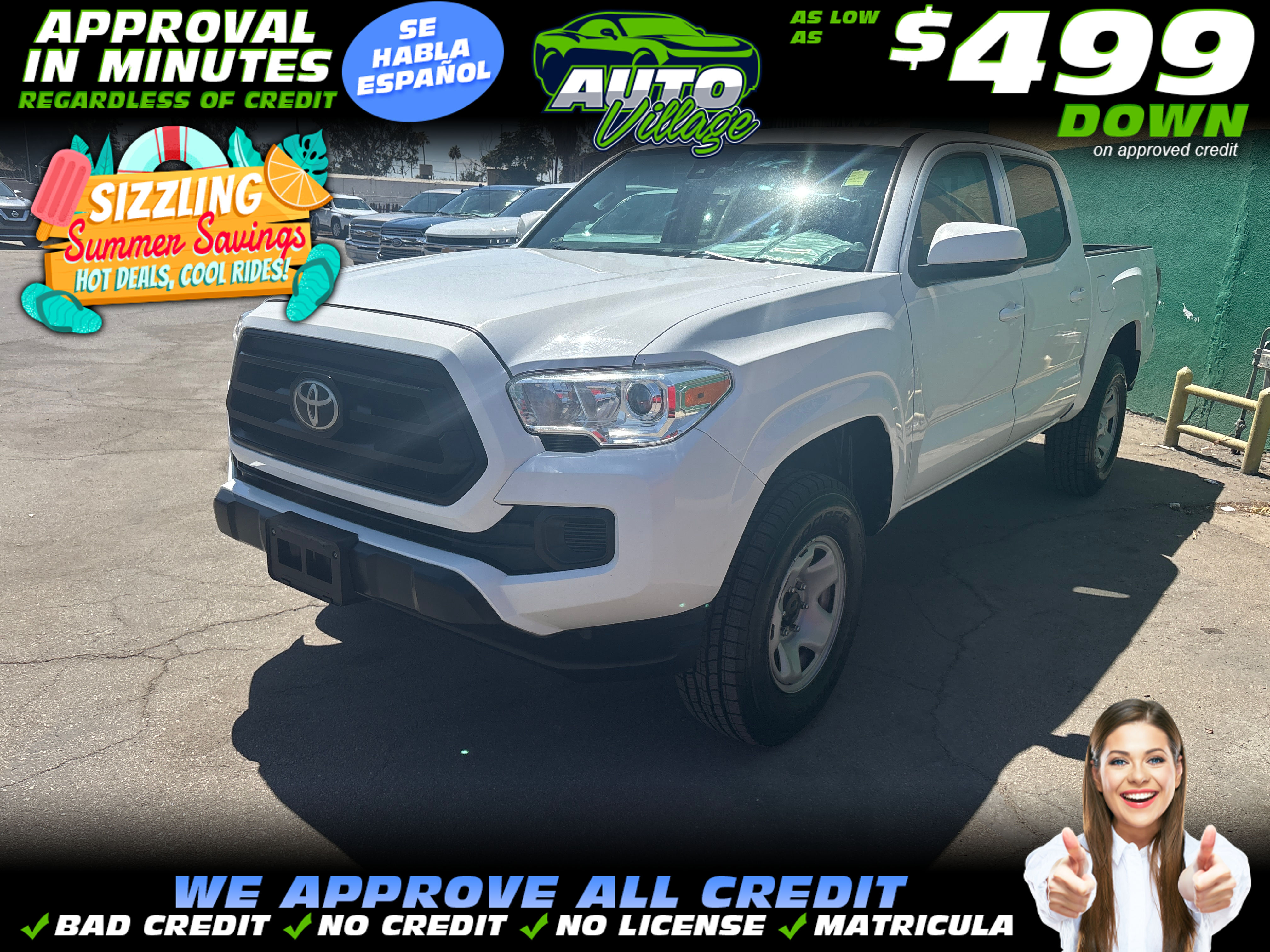 WHITE, 2020 TOYOTA TACOMA DOUBLE CAB Image 