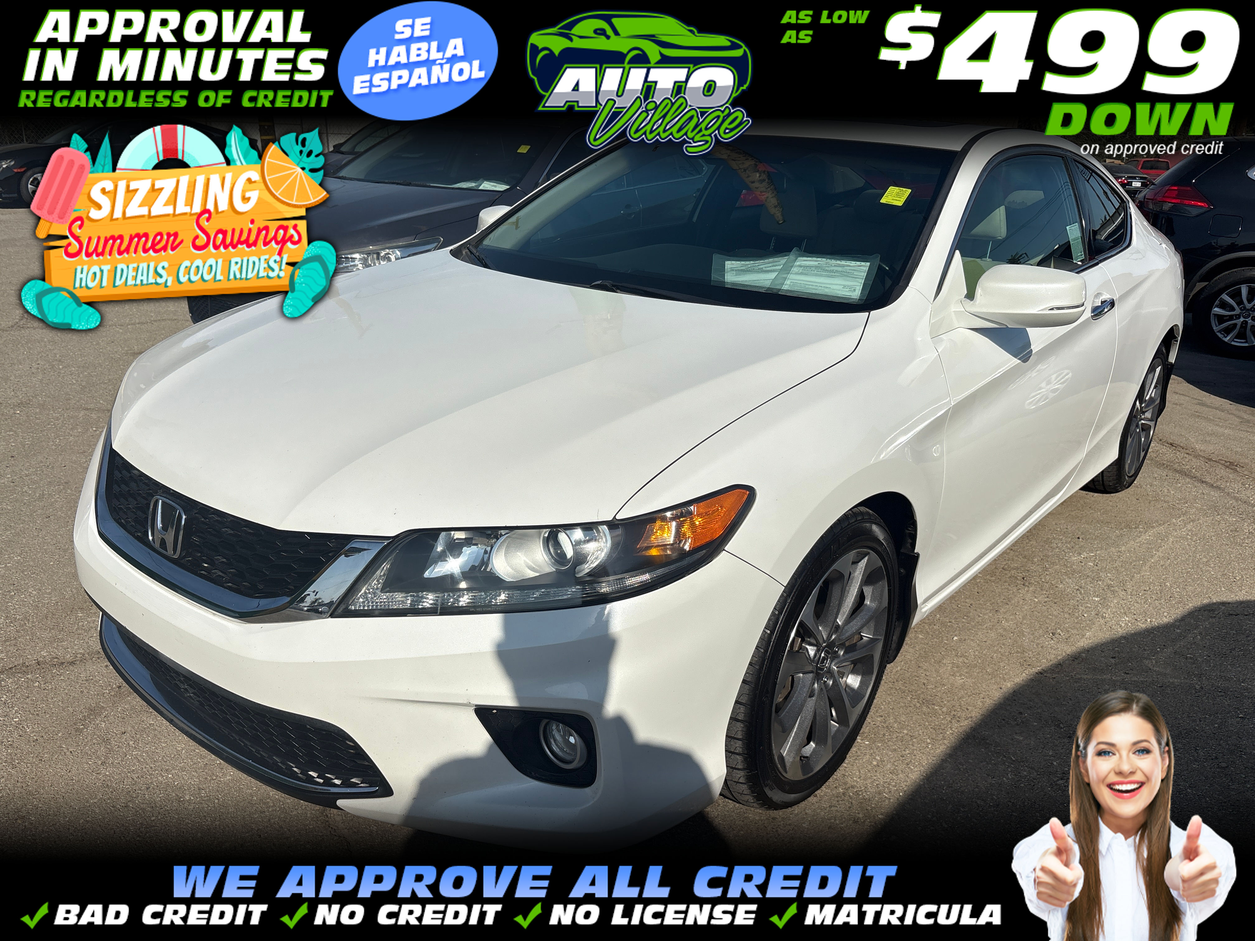 WHITE, 2013 HONDA ACCORD Thumnail Image 1
