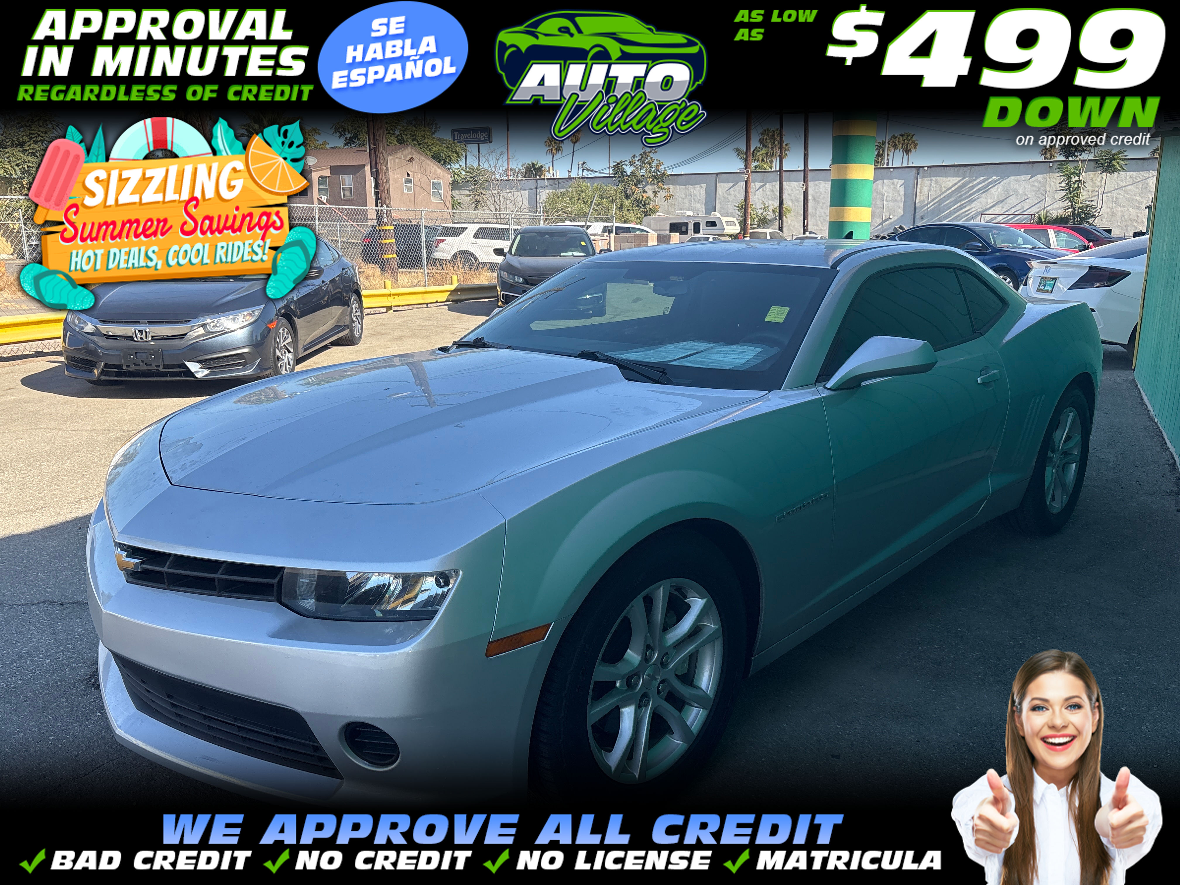 SILVER, 2015 CHEVROLET CAMARO Image 