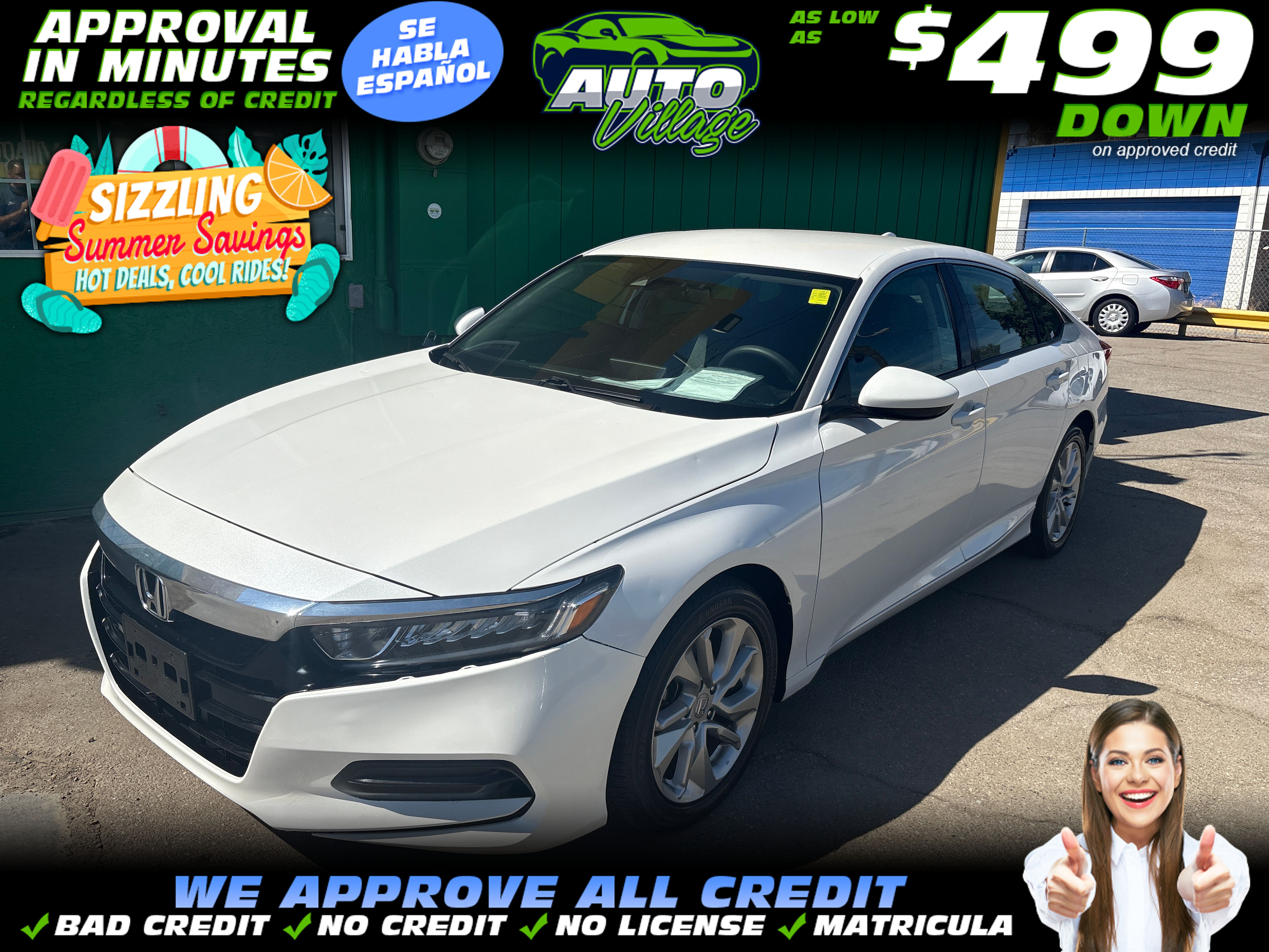 WHITE, 2020 HONDA ACCORD Image 