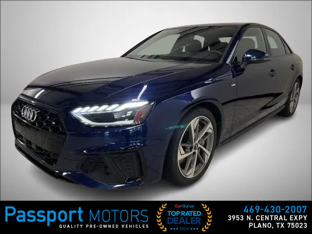 BLUE, 2021 AUDI A4/S LINE/BLACK OPTIC PKG/PREMIUM PLUS Thumnail Image 1