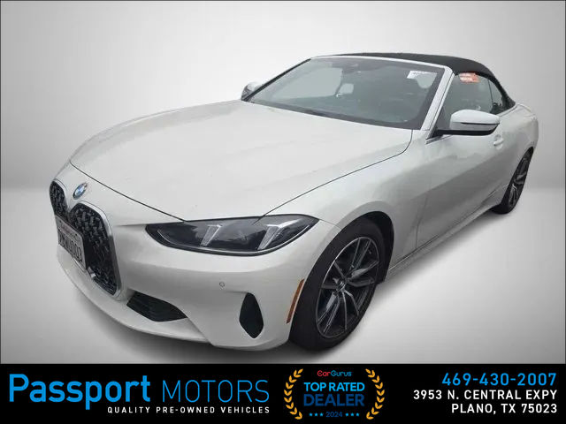 WHITE, 2025 BMW 430I CONVERTIBLE/HEADS UP DISPLAY/BMW CURVE DISPLAY Image 
