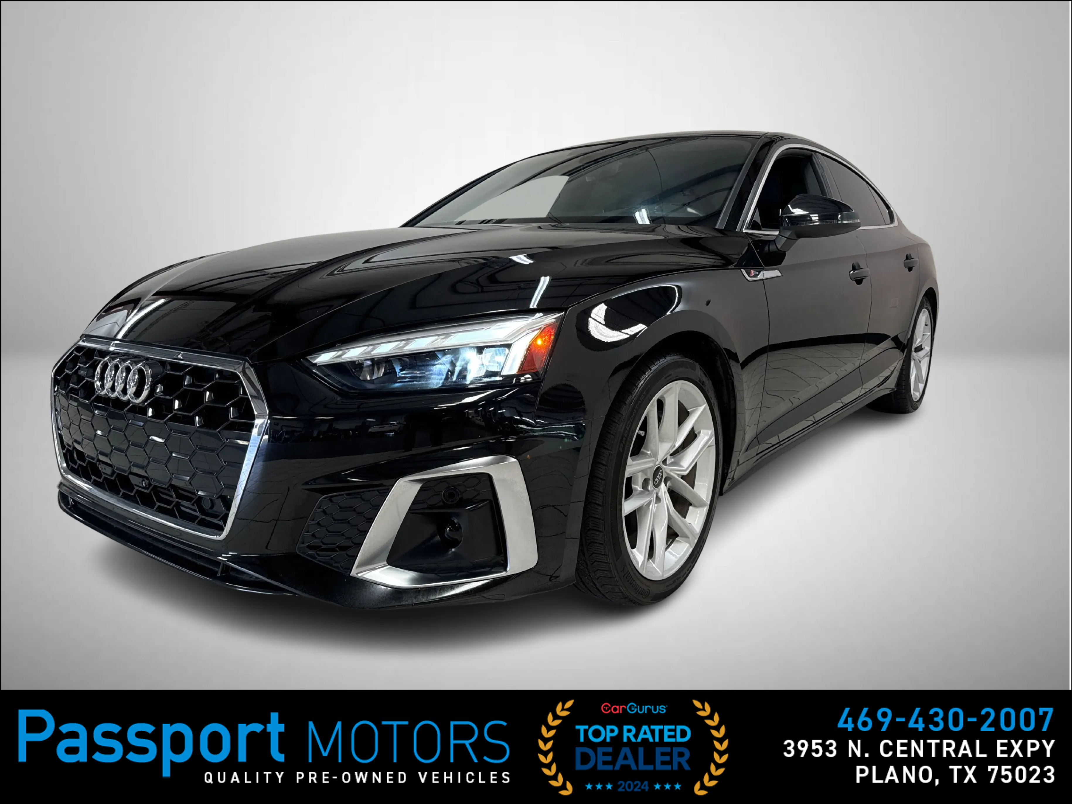 BLACK, 2023 AUDI A5/PREMIUM PKG/PANO ROOF Image 
