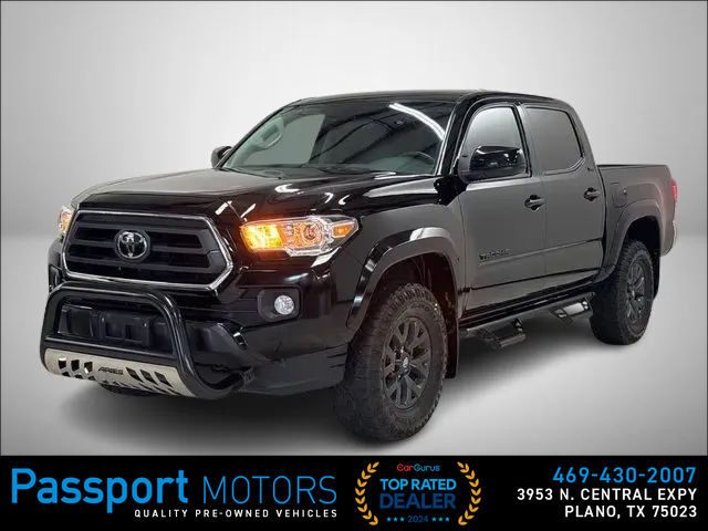 BLACK, 2023 TOYOTA TACOMA DOUBLE CAB/UPGRADED GRILL/BLACK OUT WHEELS Image 