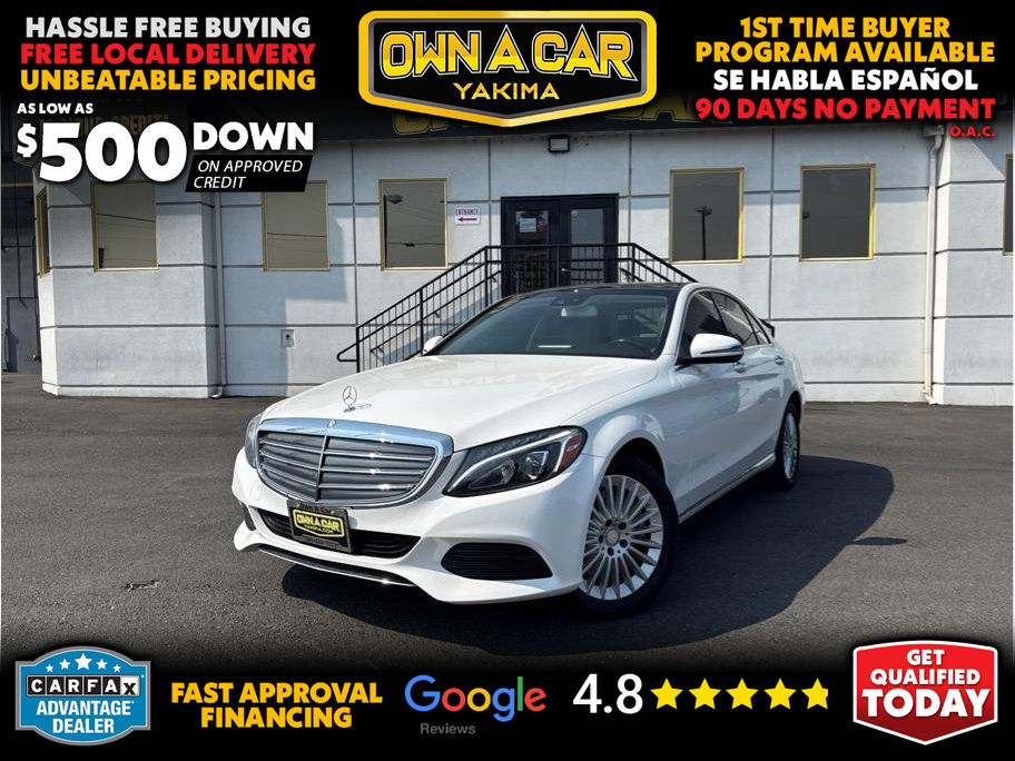 WHITE, 2017 MERCEDES-BENZ C-CLASS Image 1
