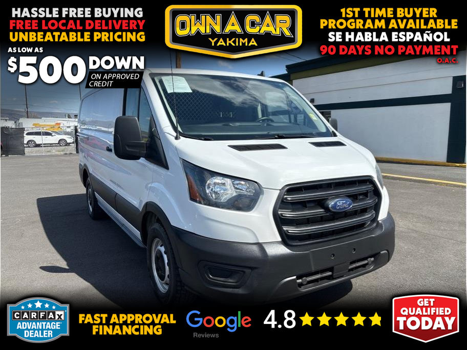 WHITE, 2020 FORD TRANSIT 150 CARGO VAN Image 