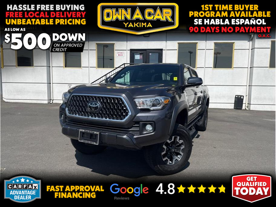 GRAY, 2019 TOYOTA TACOMA DOUBLE CAB Image 