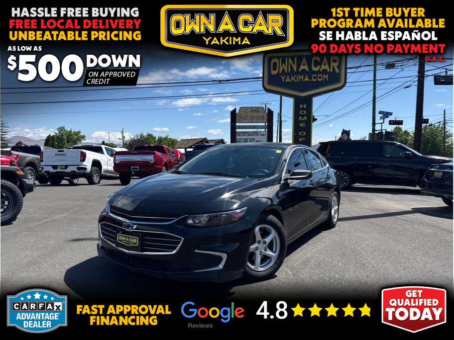 BLACK, 2016 CHEVROLET MALIBU Image 