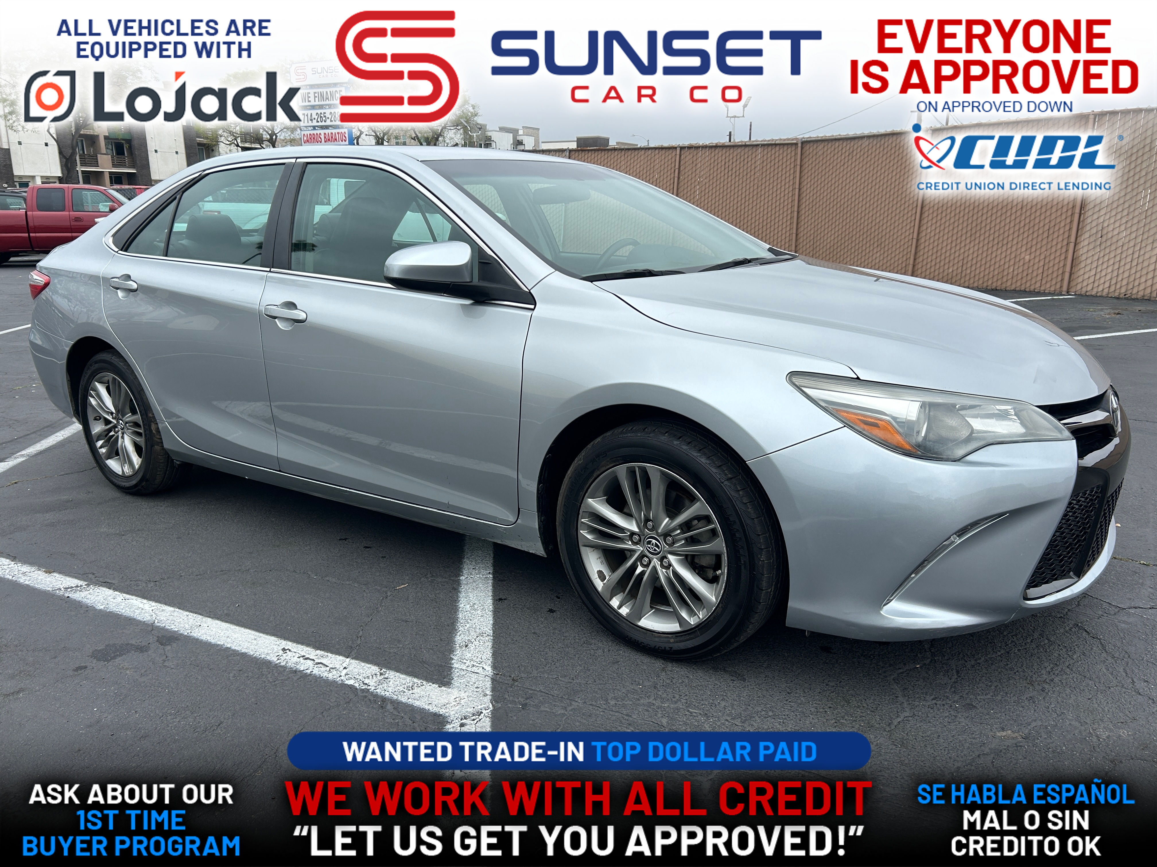 SILVER, 2016 TOYOTA CAMRY Image 