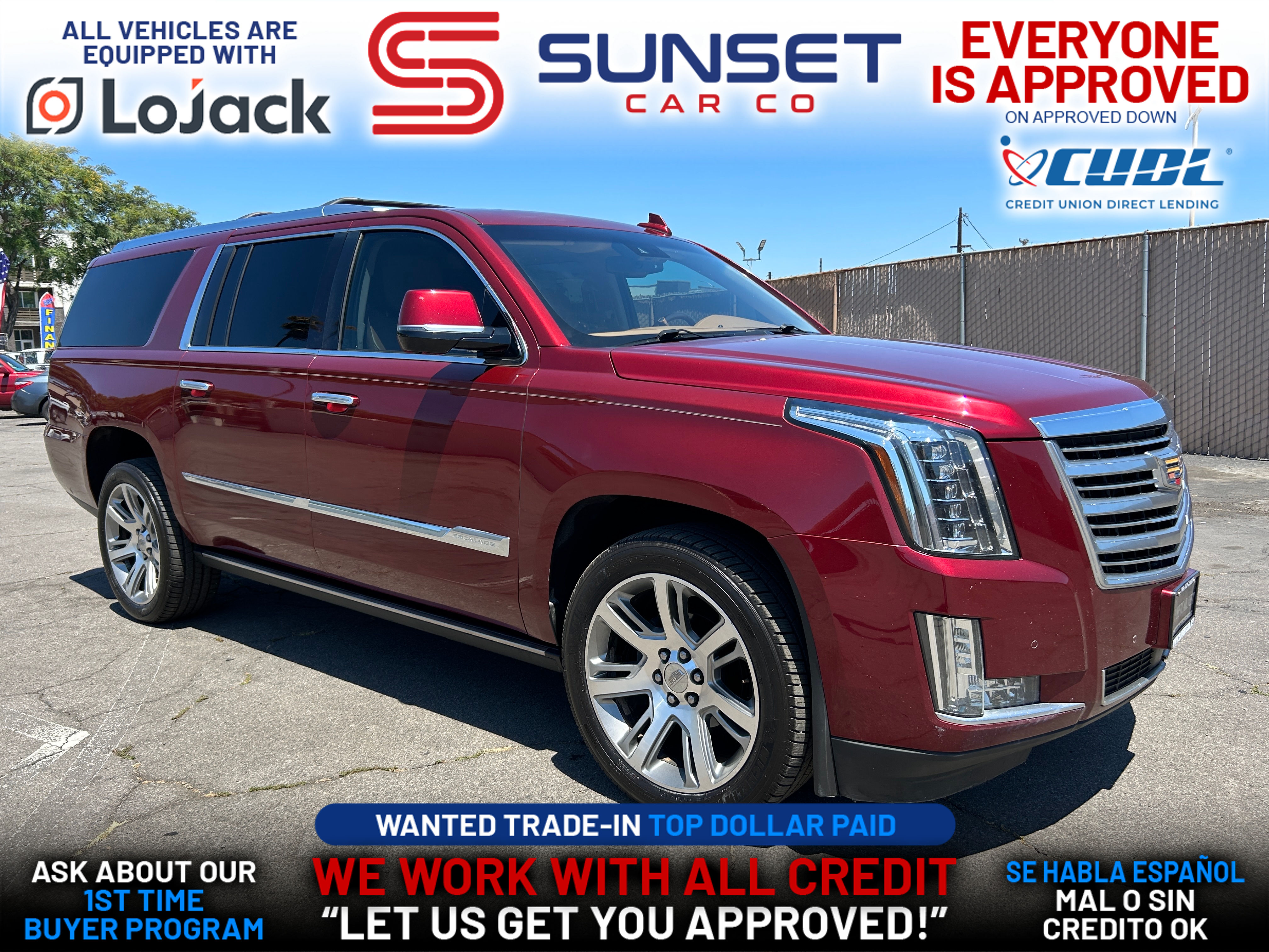 RED, 2016 CADILLAC ESCALADE ESV Image 