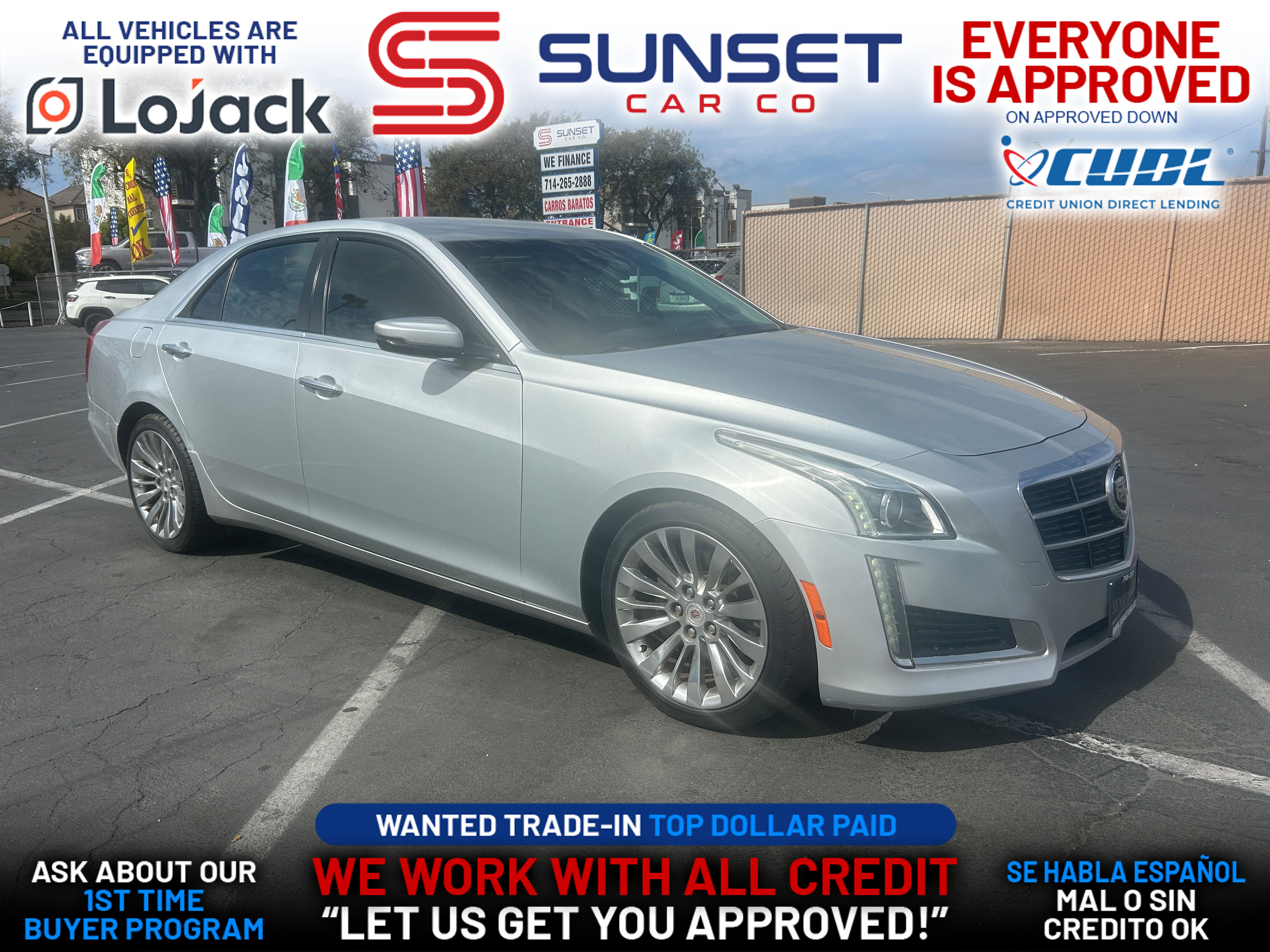 SILVER, 2014 CADILLAC CTS Thumnail Image 1