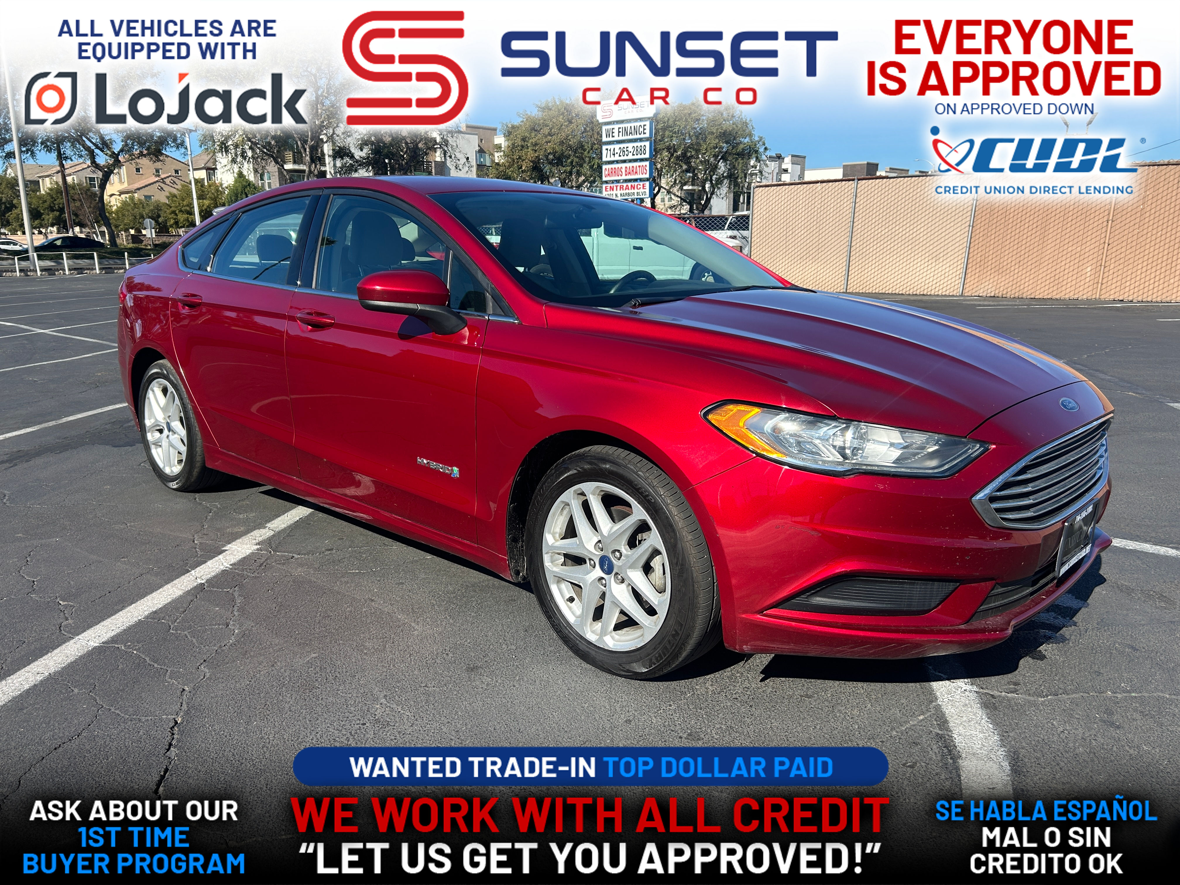 RED, 2018 FORD FUSION Thumnail Image 1