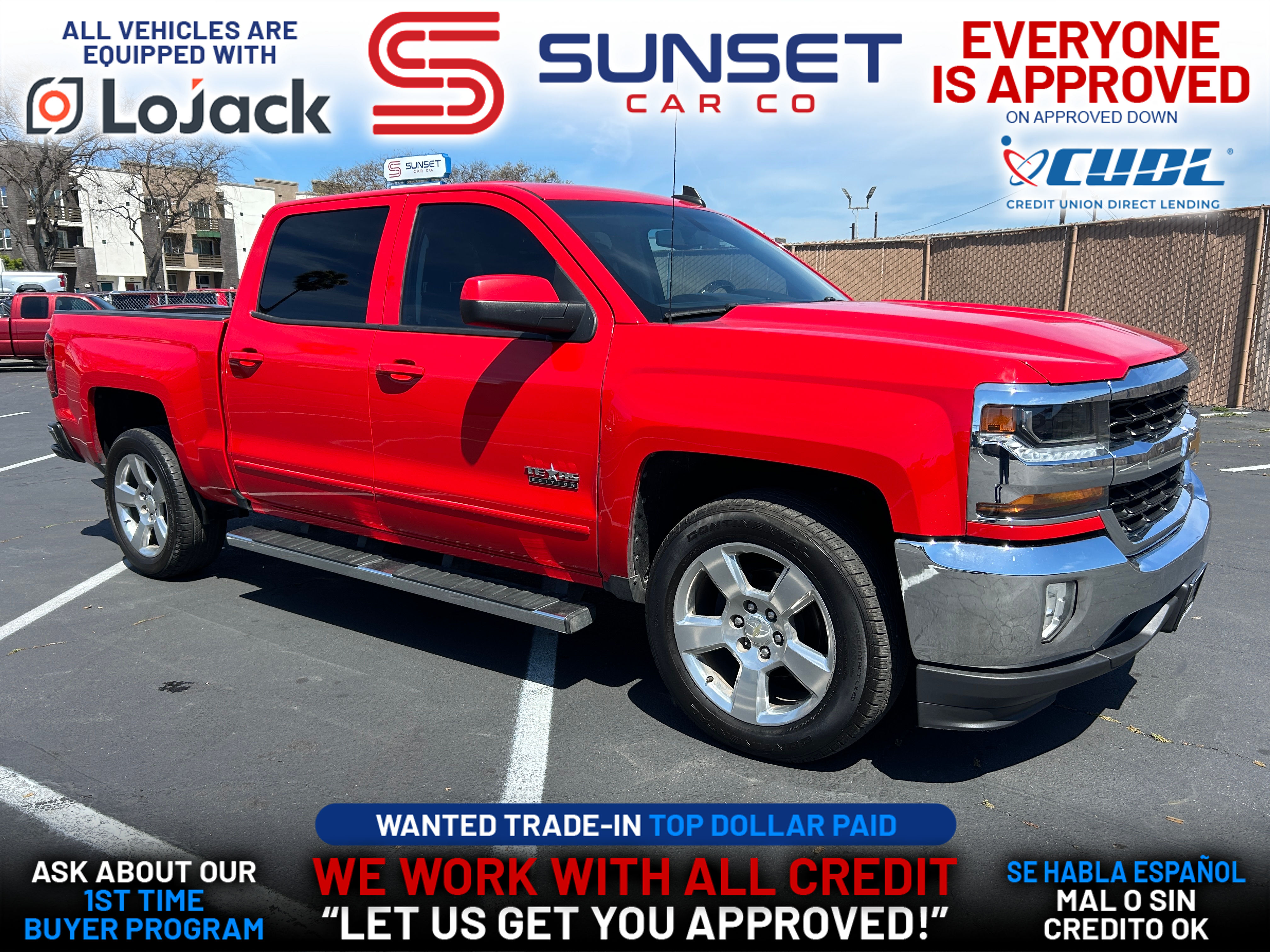 RED, 2018 CHEVROLET SILVERADO 1500 CREW CAB Image 