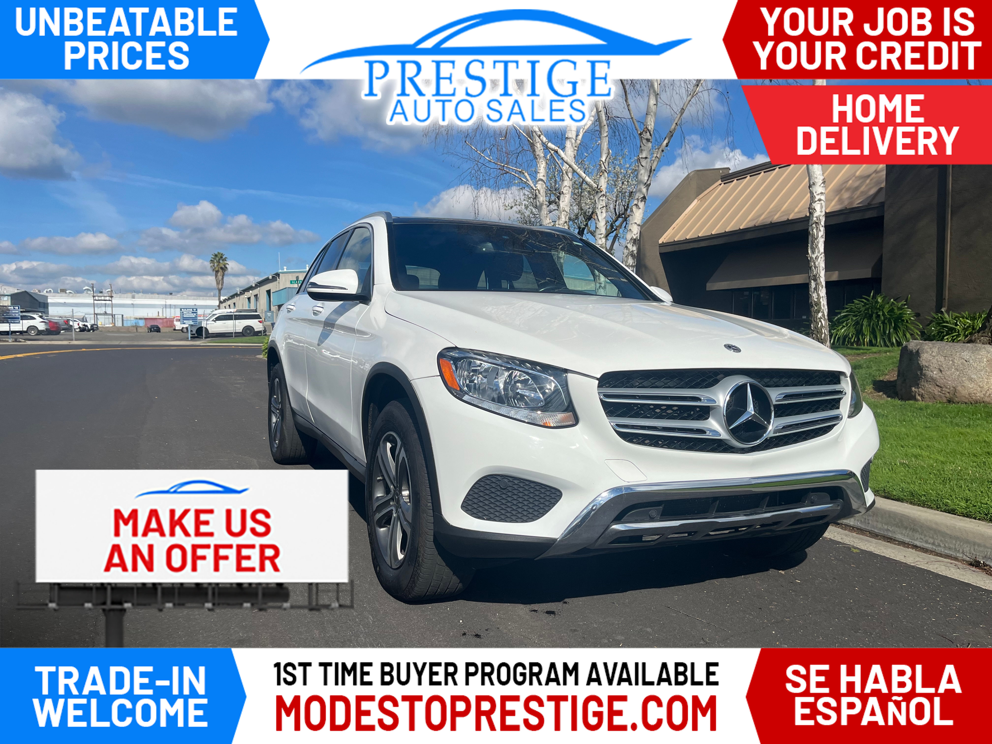 WHITE, 2018 MERCEDES-BENZ GLC Image 